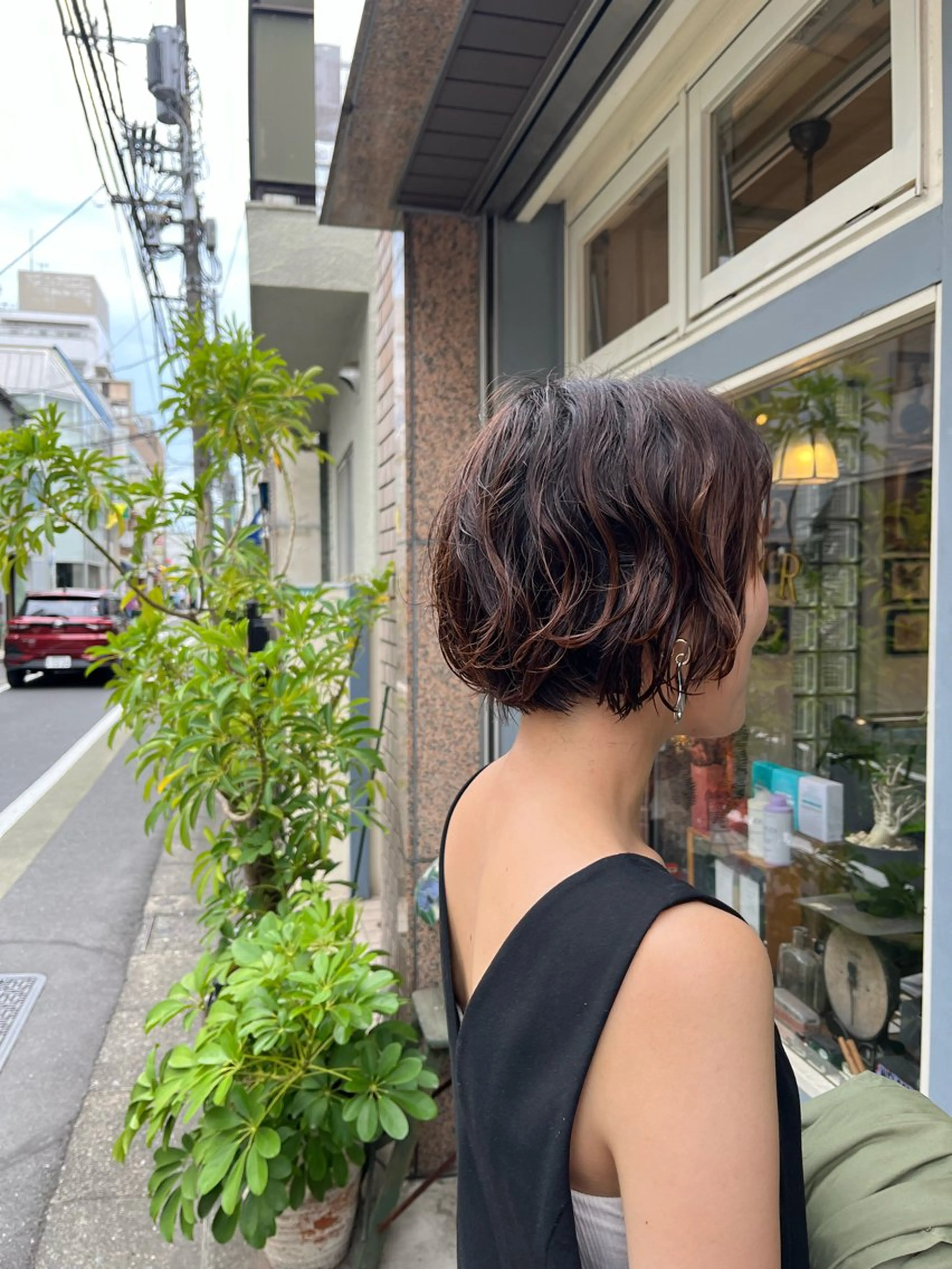 ショート パーマ ボブ くせ毛 カット パーマ ヘッドスパ 垢抜けショート🌱 パーマ/緒方椋のヘアスタイル