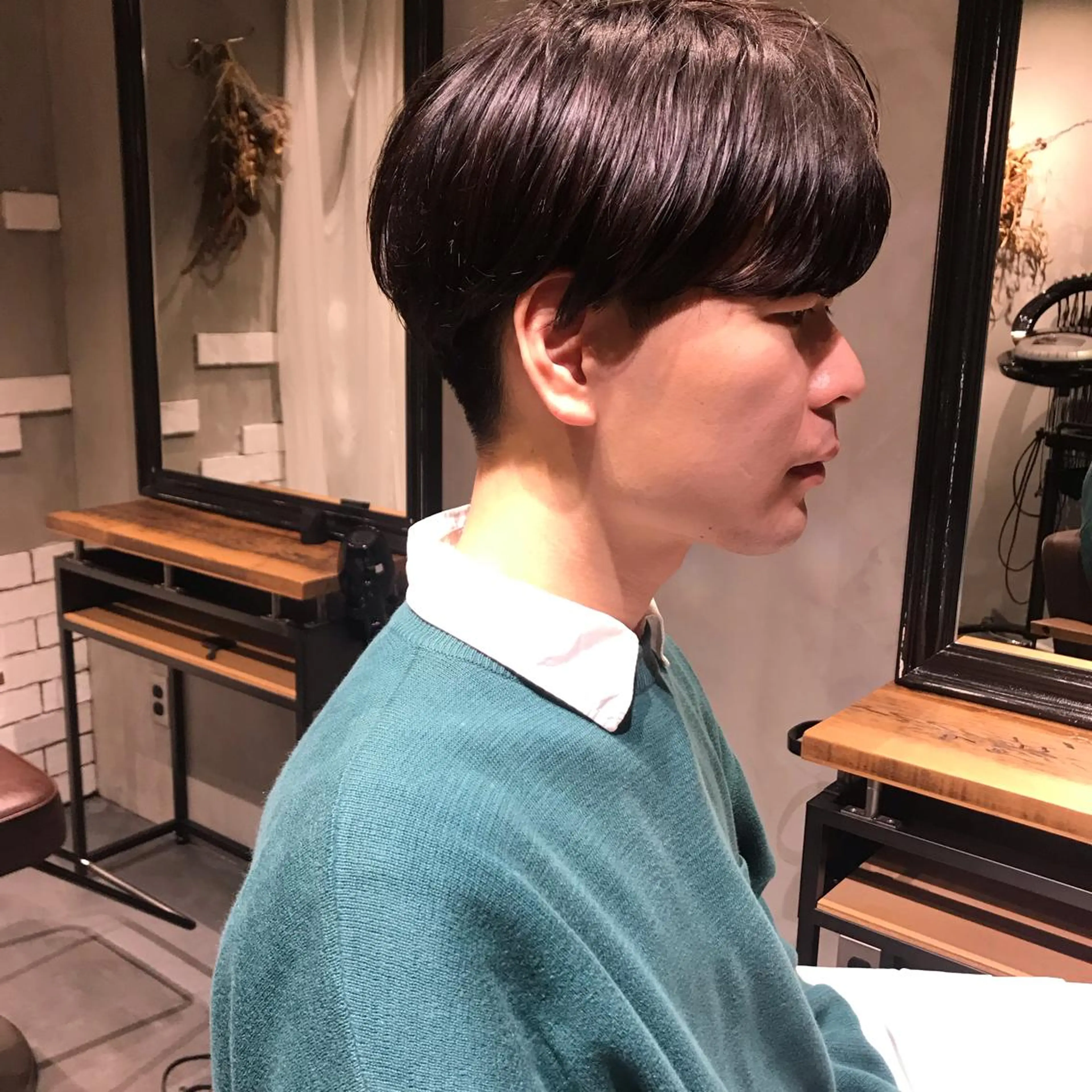 メンズ マッシュ 刈り上げ カット トリートメント 柔らかブラウン/顔周 りレイヤー♡ユウシのヘアスタイル