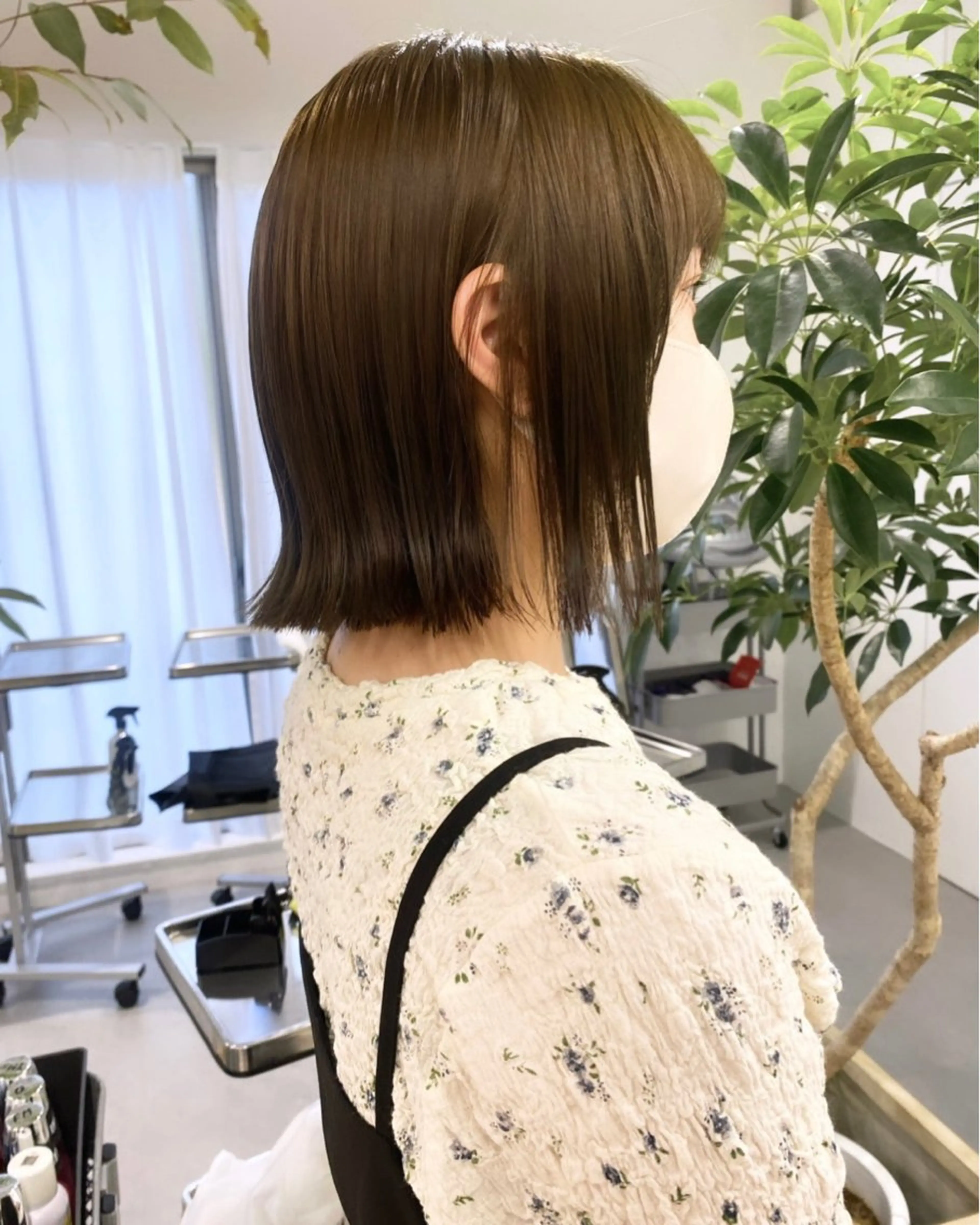 ミディアム カラー デザインパーマ/ 艶カラー/ボブのヘアスタイル