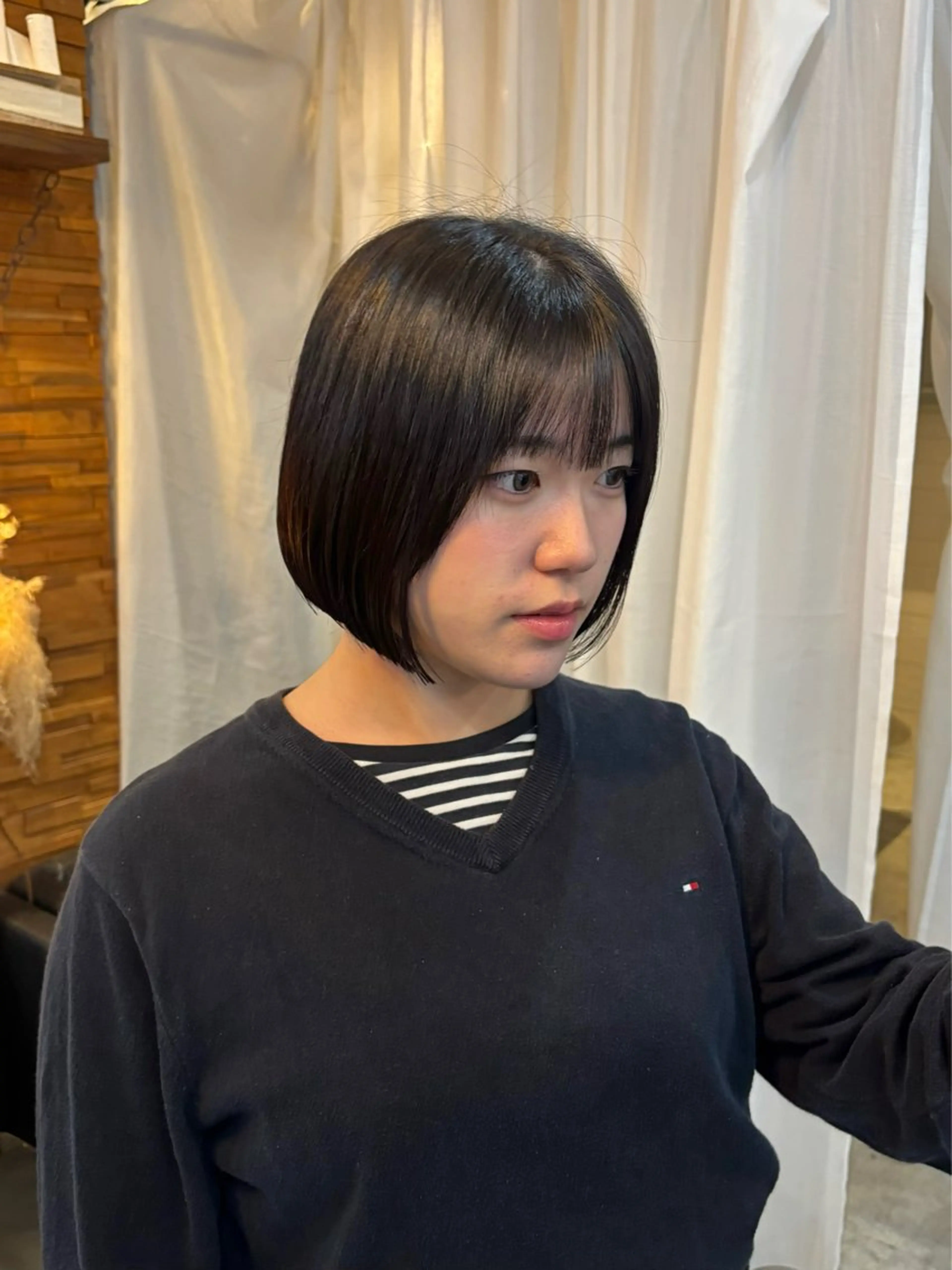 ショート カラー 透明感カラー ボブ 小顔カット カット ヘアカラー トリートメント ボブ/可愛いスタイル ⠀ゆらのヘアスタイル