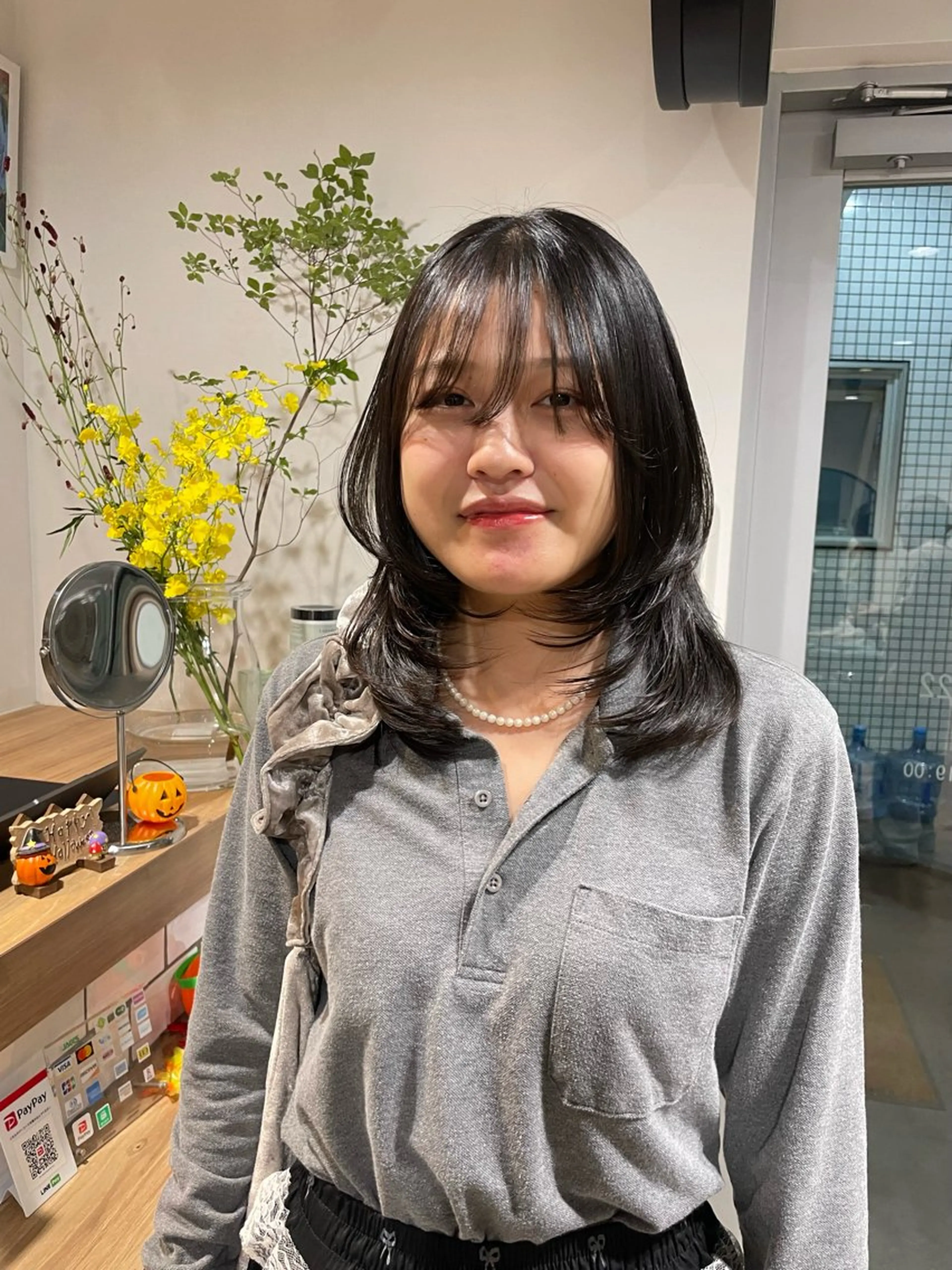 ミディアム くびれヘア 韓国風ヘア レイヤーカット カット トリートメント 髪質改善カラー🪡✨ レイヤー/ rinaのヘアスタイル