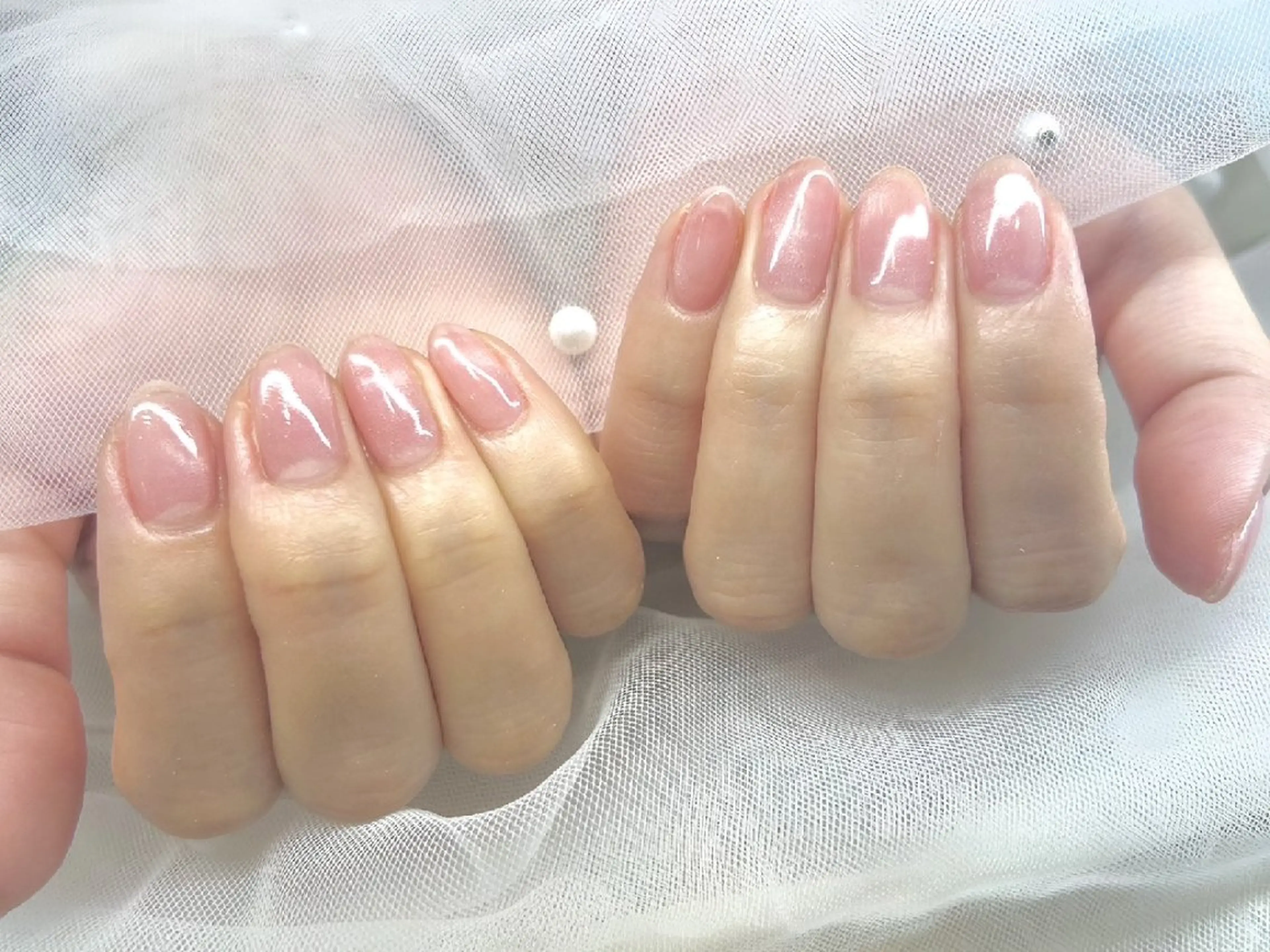 ネイル マグネットネイル オフィスネイル ワンカラーネイル ピンク シンプルネイル ハンドネイル Richer ~nail & eyebeauty ~所属・ai のネイルデザイン