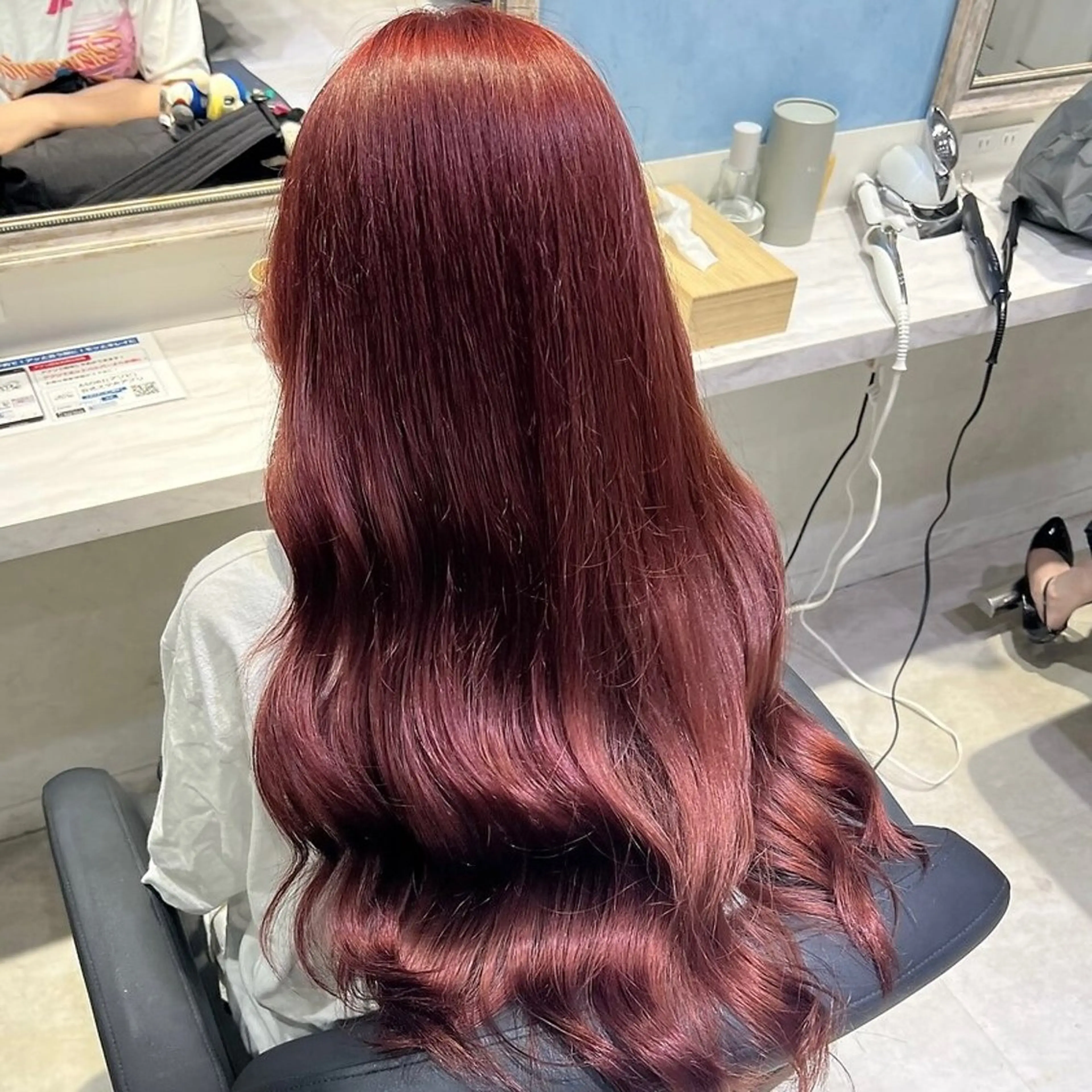 ロング カラー ピンクカラー ロング 💖ブリーチ/暖色 𝐘𝐮𝐢💖のヘアスタイル