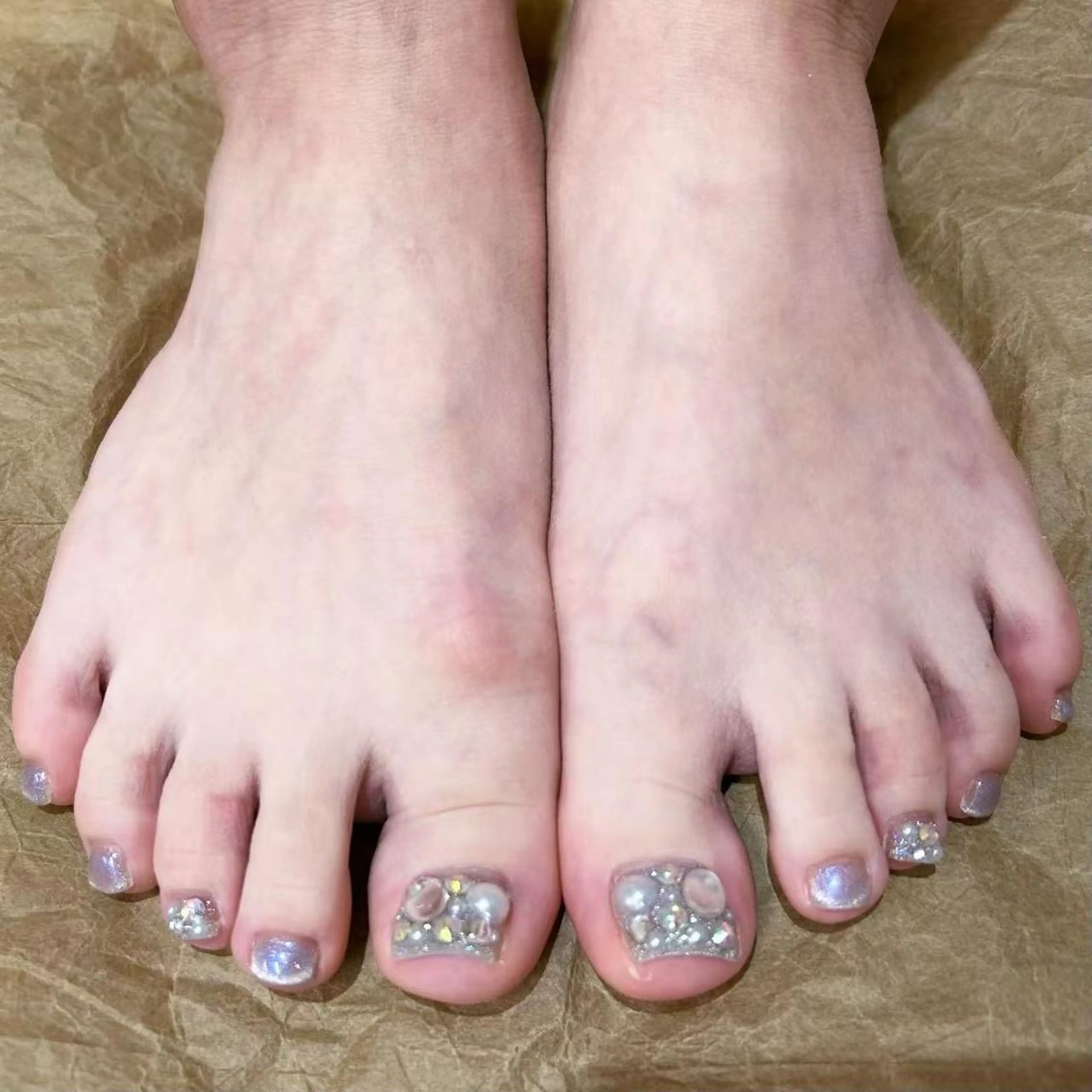 ネイル アートネイル オーロラネイル ガーリー キラキラネイル マグネットネイル フットネイル DIAMOND 💦のネイルデザイン