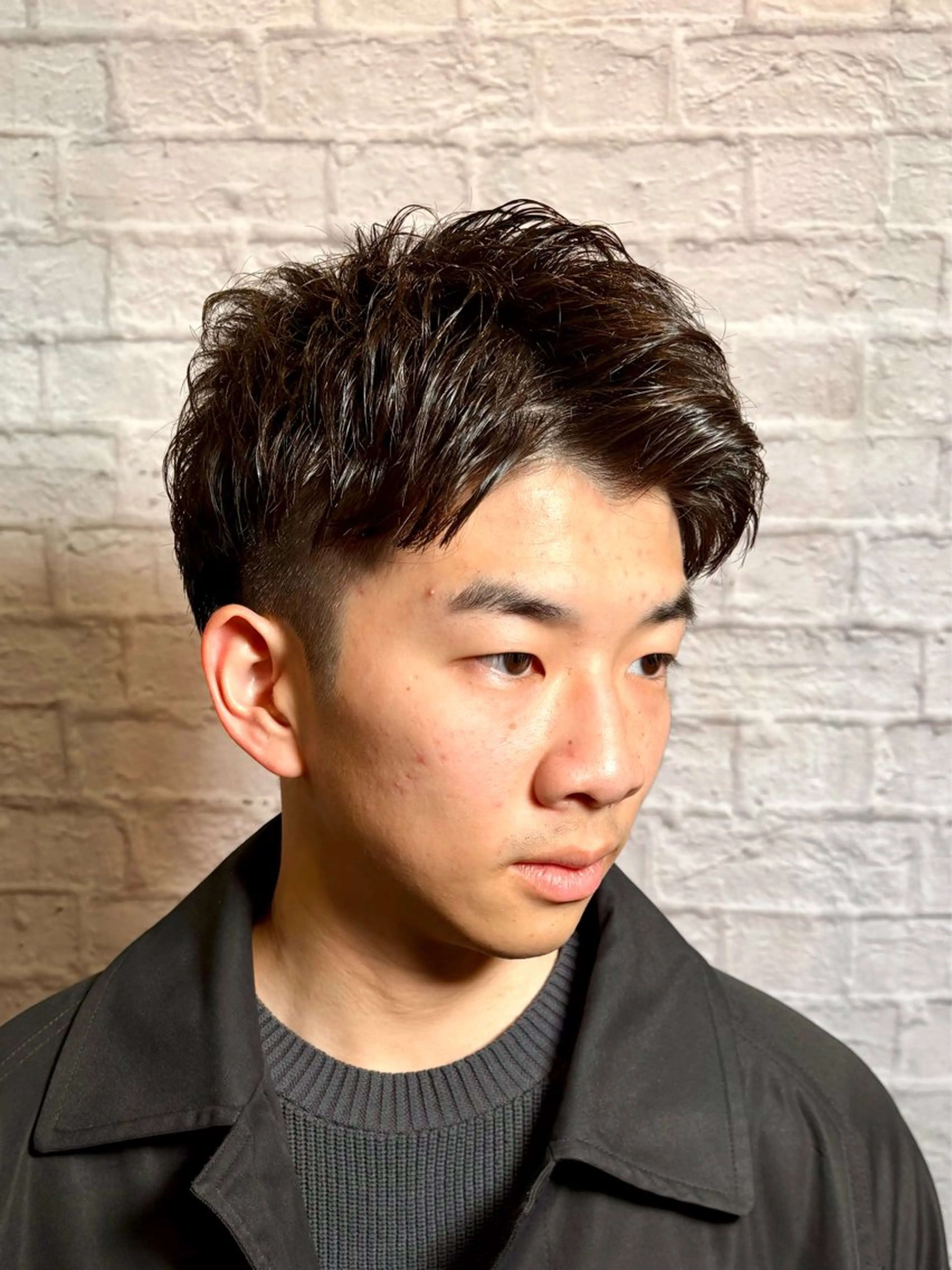 ショート パーマ ヘアアレンジ メンズ キッズ カット パーマ メンズカット/パーマ 山崎航平💈のヘアスタイル