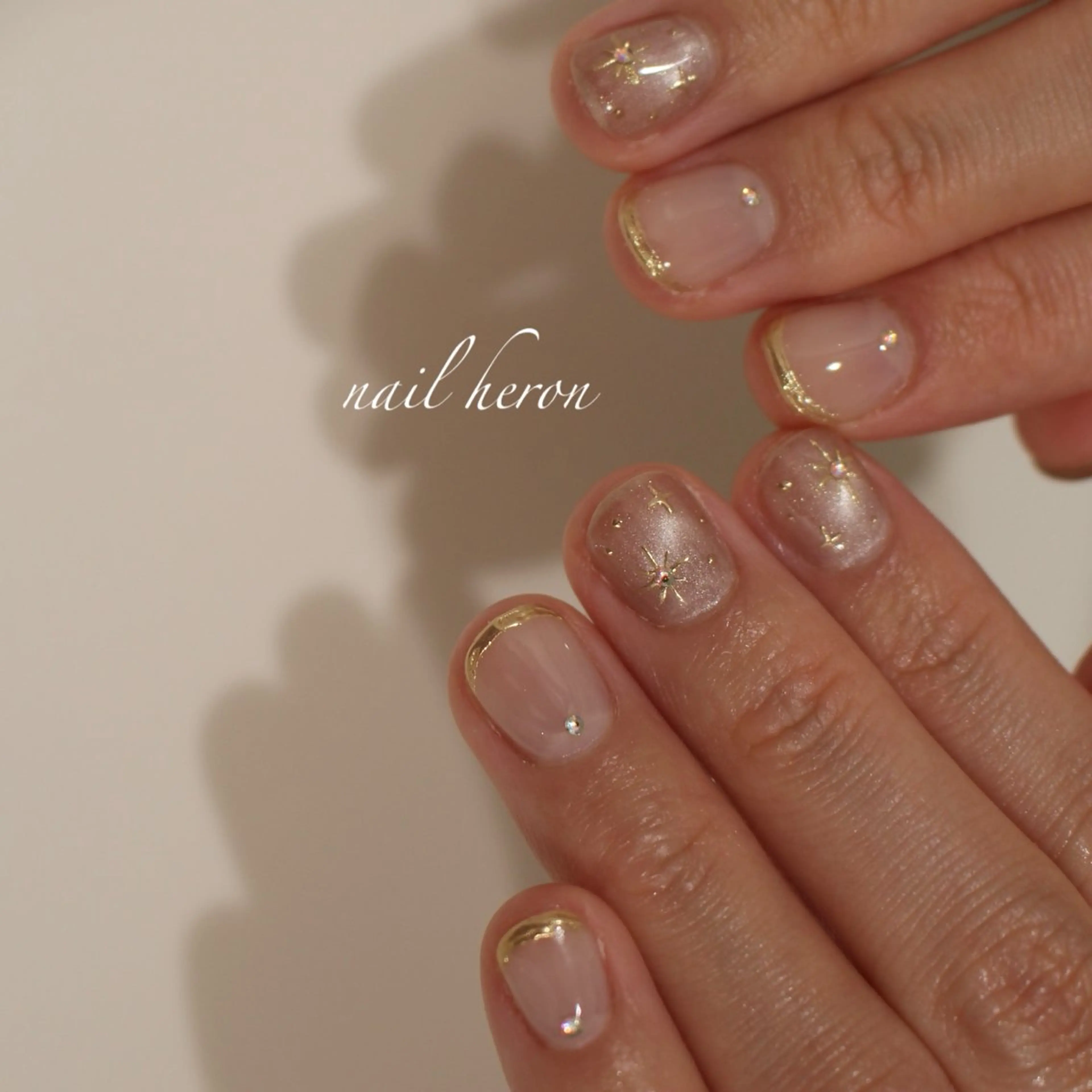 ネイル ゴールド ミラーネイル ハンドネイル nail heron所属・saki_ nail heronのその他イメージ