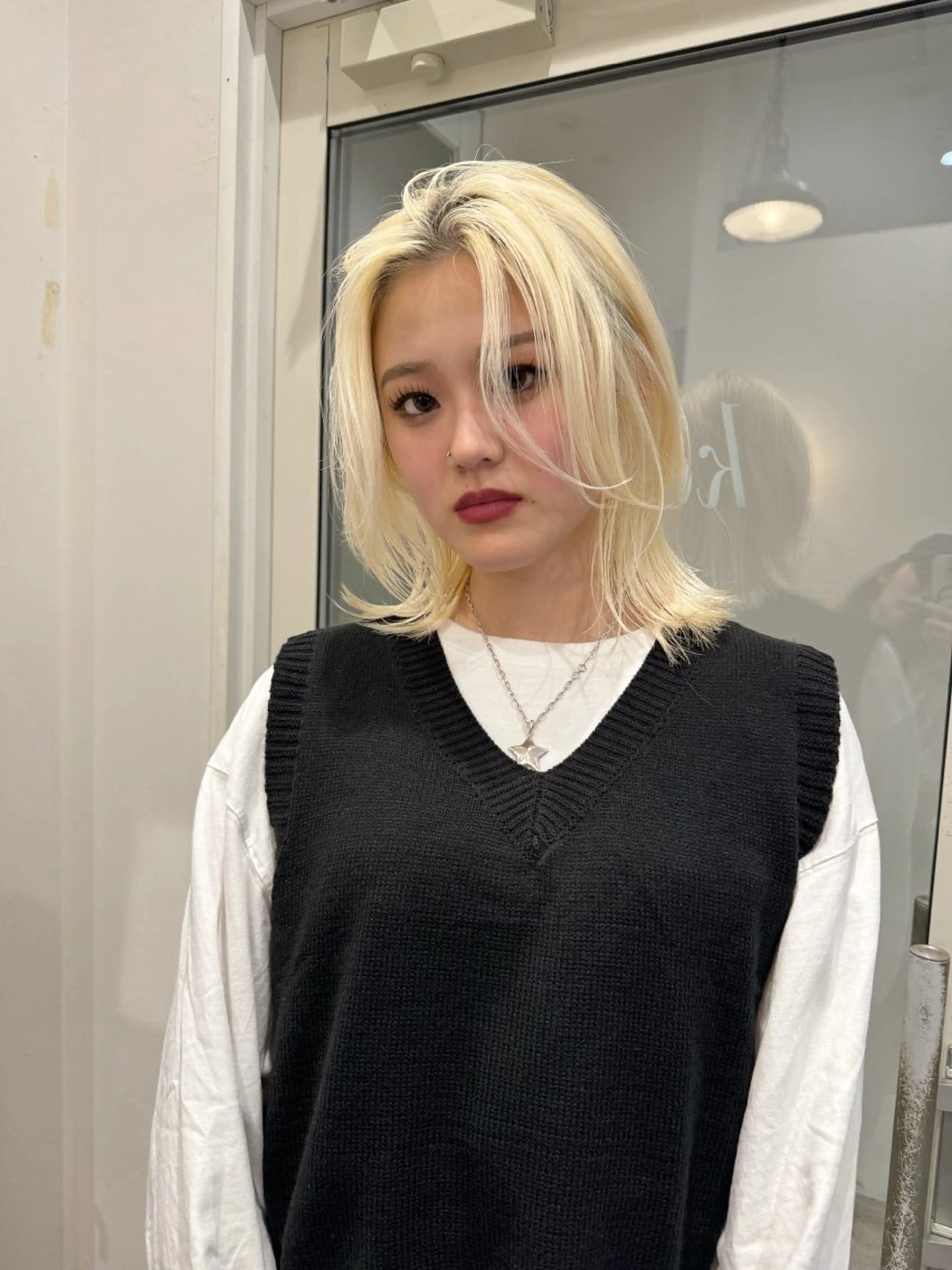 ミディアム レイヤーカット カット keshiki🦋 Nanaのヘアスタイル