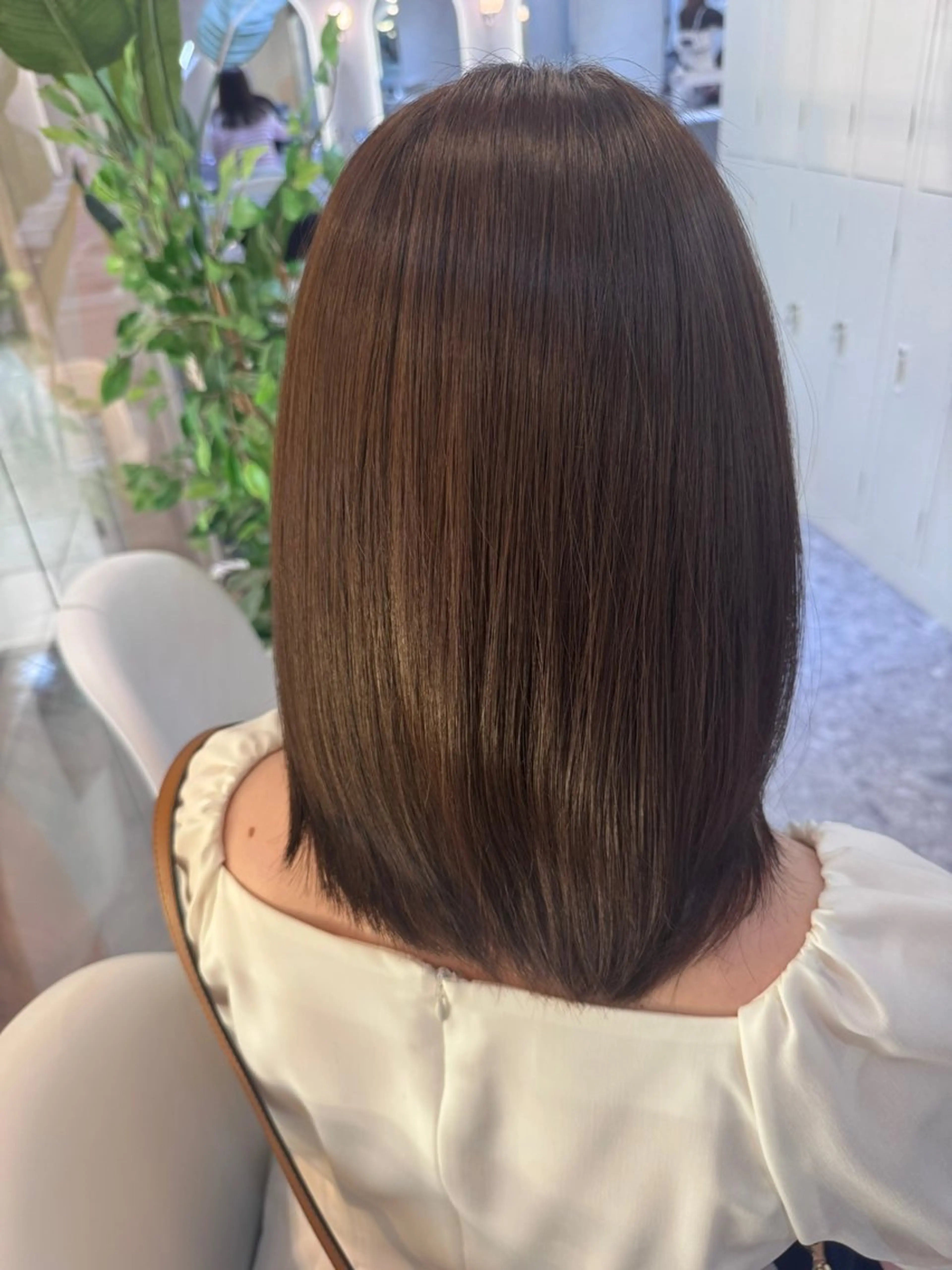 ミディアム カラー カット ヘアカラー トリートメント 🎀髪質改善/艶髪/ 艶カラー🎀浅田涼風のヘアスタイル