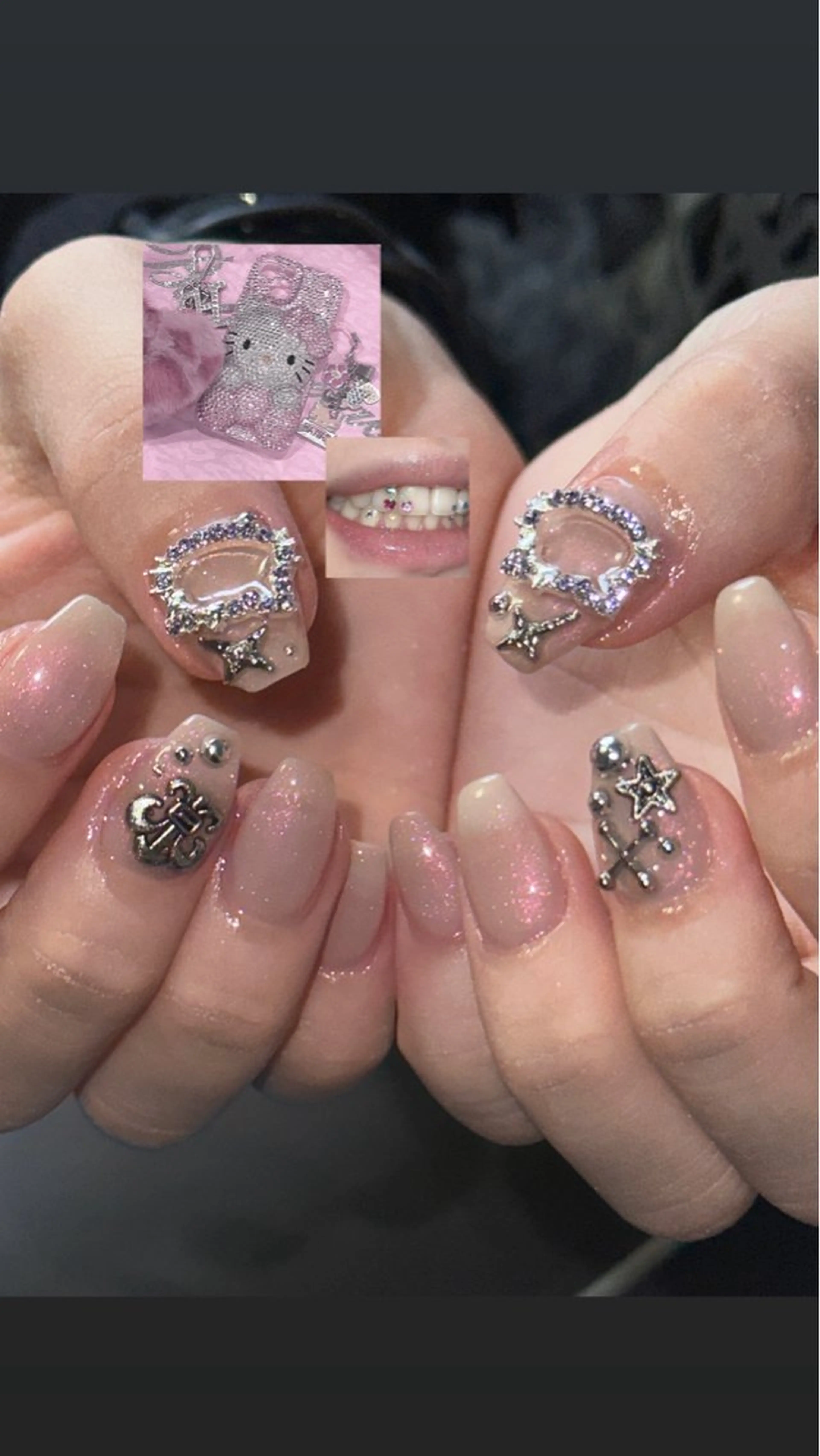 ネイル ♱˖⁺ 𝒎𝒐𝒑𝒊 ⁺のネイルデザイン