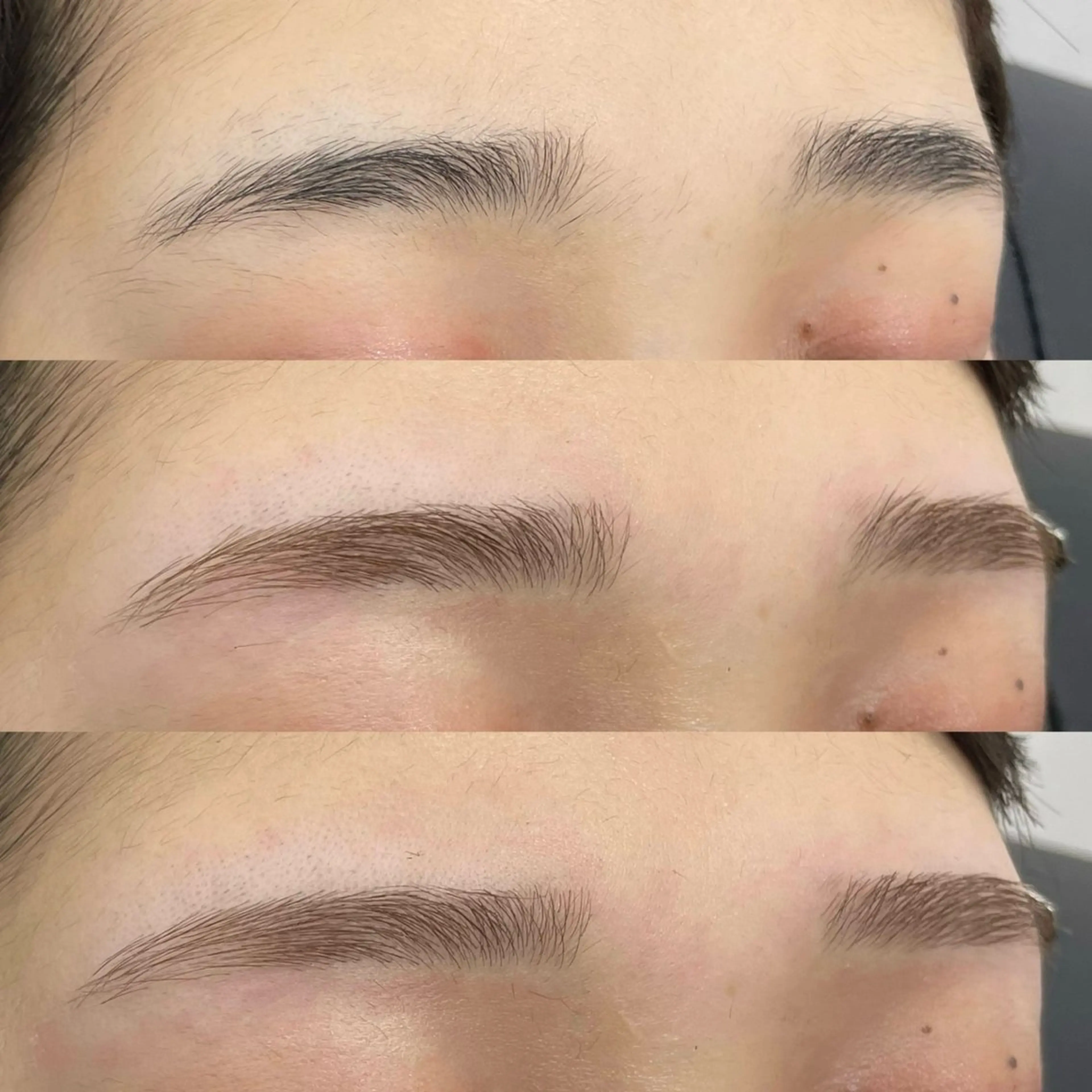 カラー+美眉毛アイブロウWAXスタイリング+眉メイク仕上げ¥6300の写真