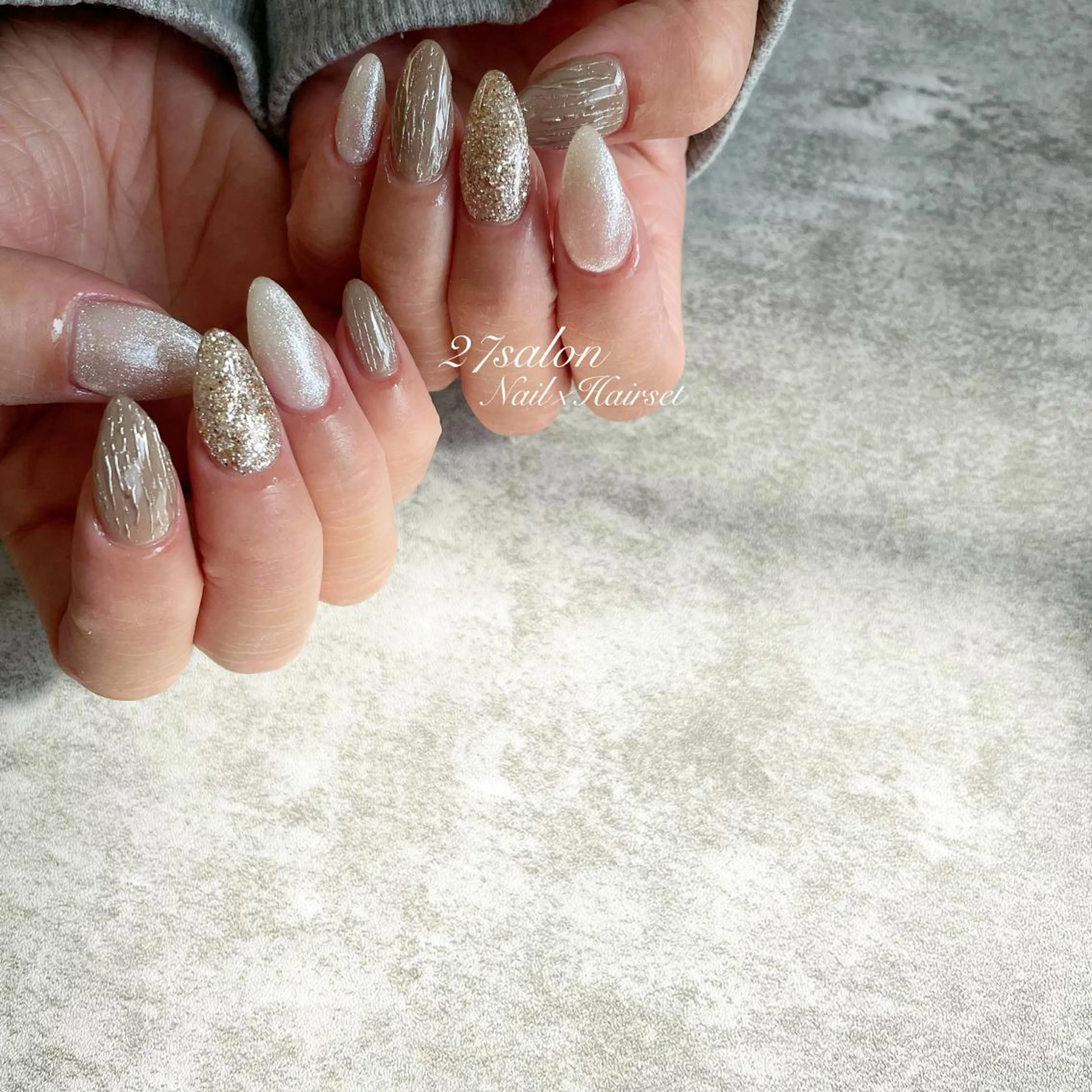 お好きなデザインジェルのみ(オフなしのコース)3Dアート✖️特殊アート✖️特殊パーツは別途料金かかります。の写真