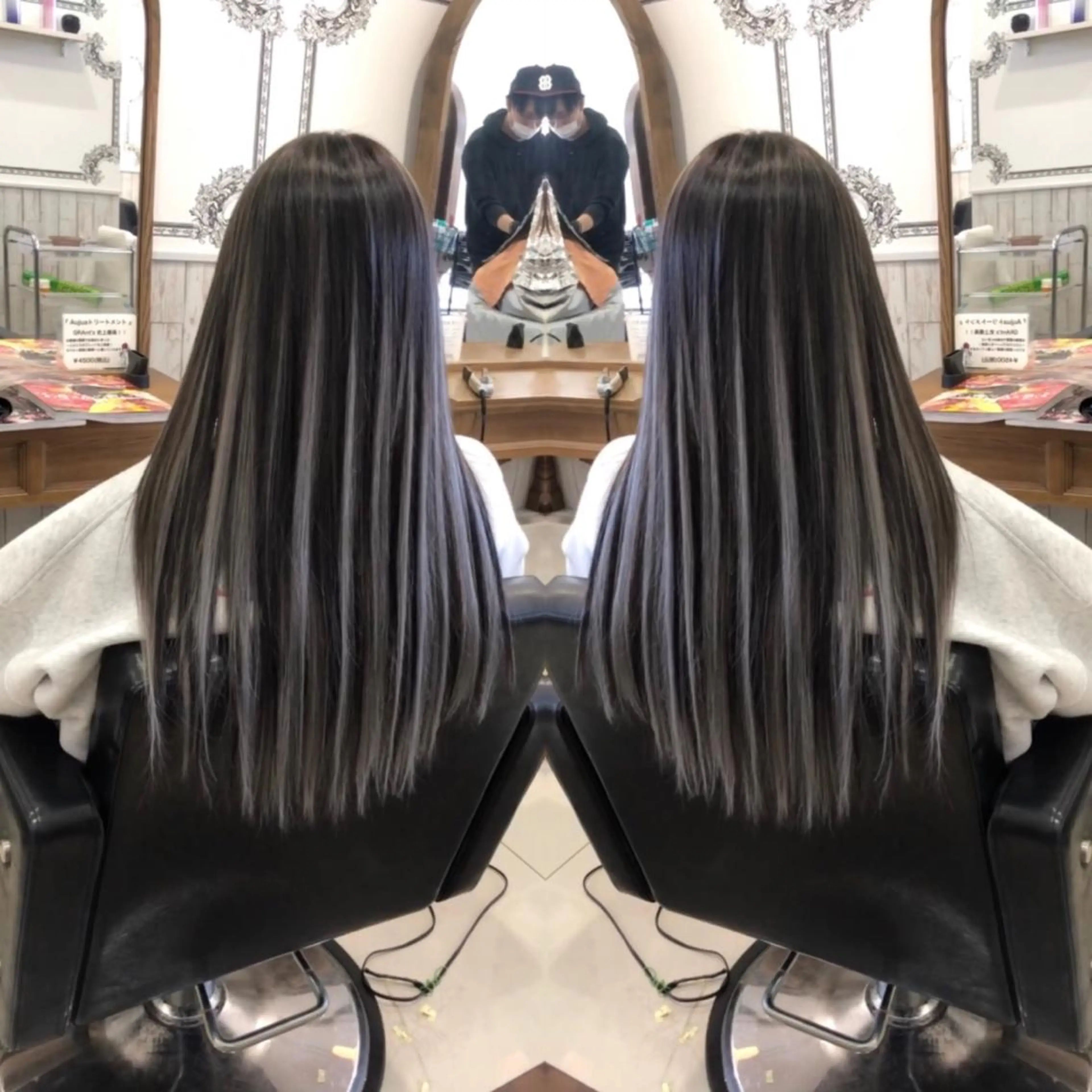 高品質人毛100%シールエクステ60本の写真