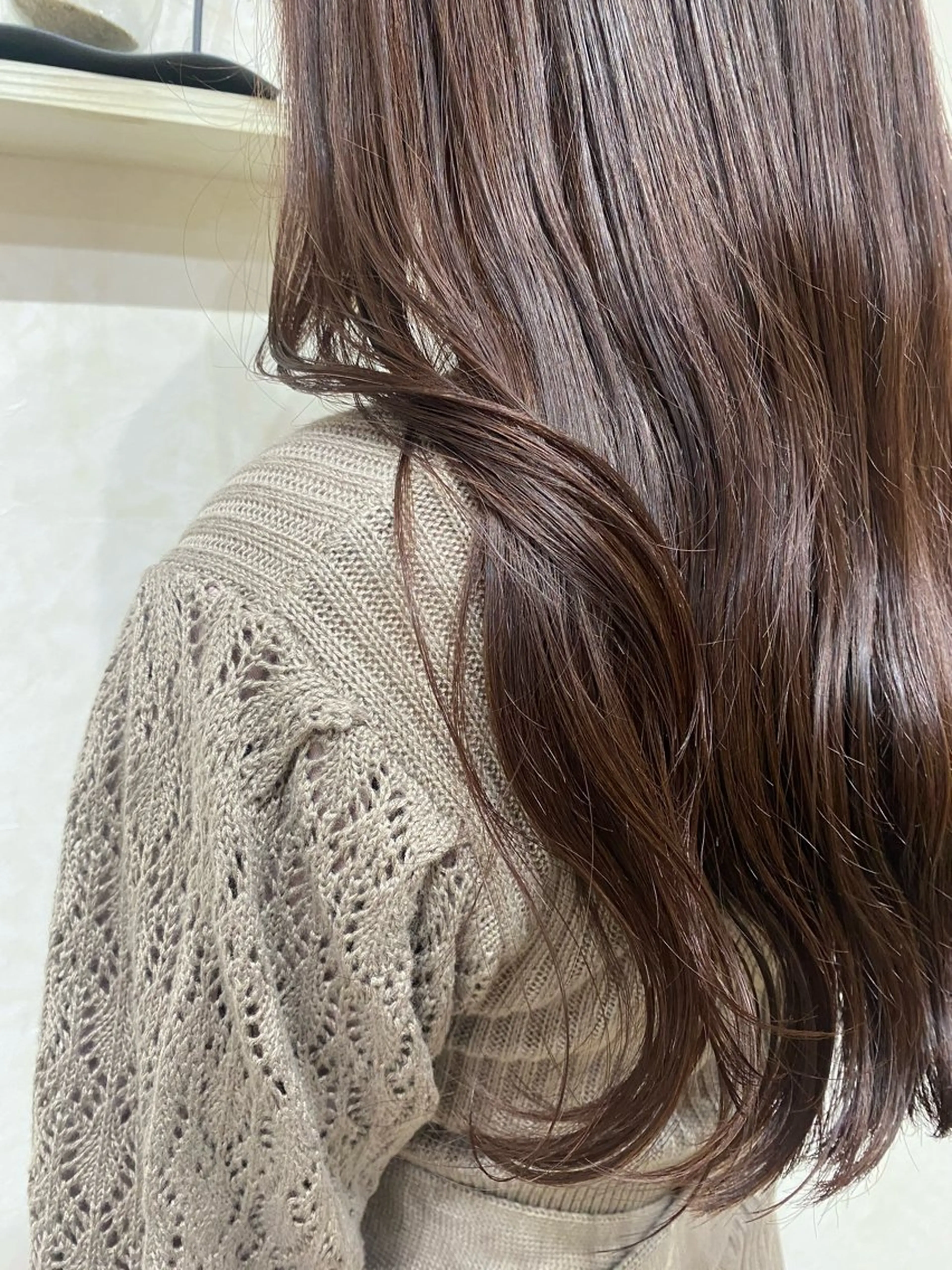 ロング カラー 透明感カラー イルミナカラー オリーブカラー 縮毛矯正 N°+aero 😊れいか😊のヘアスタイル