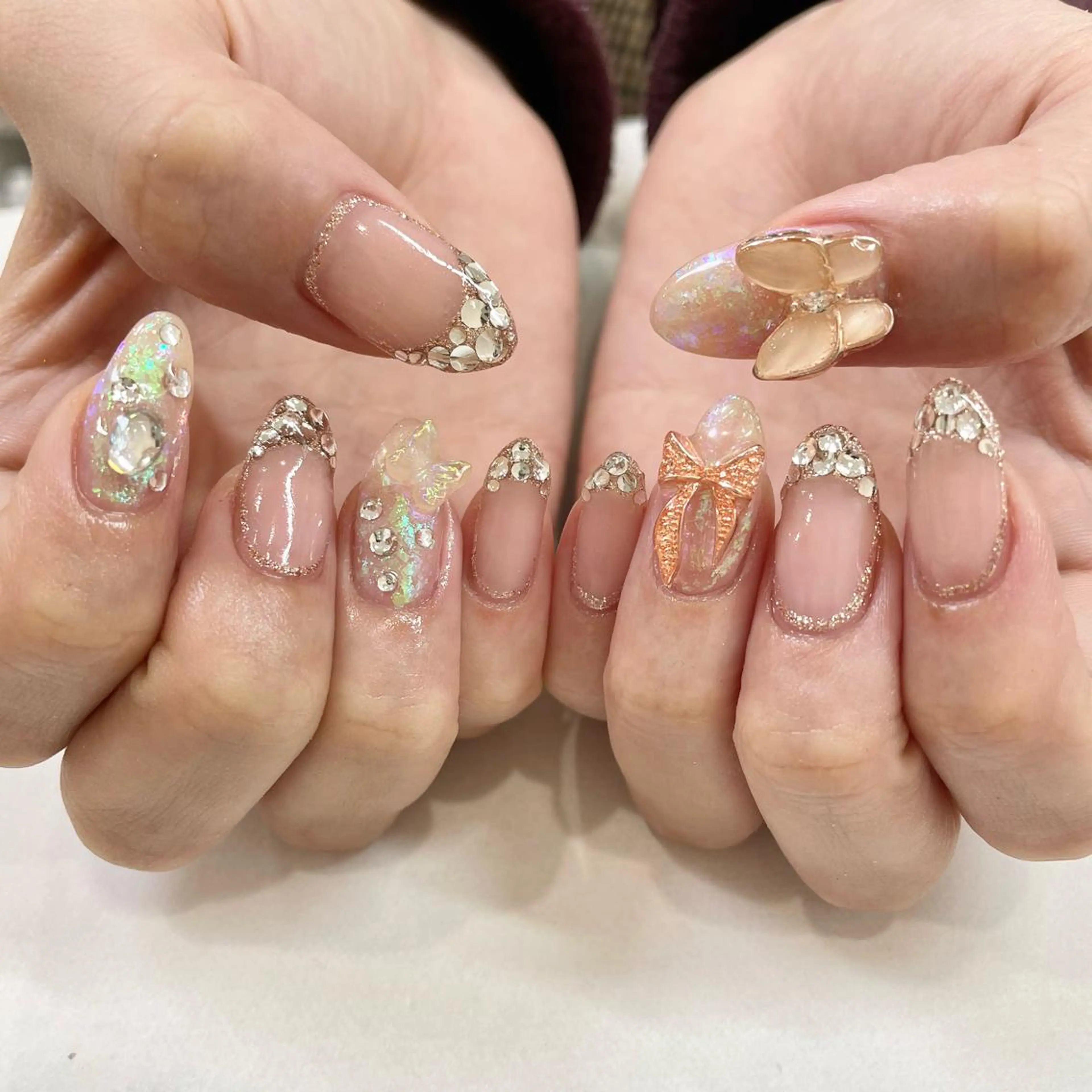 ネイル キラキラネイル 🎀AYAKO 🎀中韓ネイルのネイルデザイン