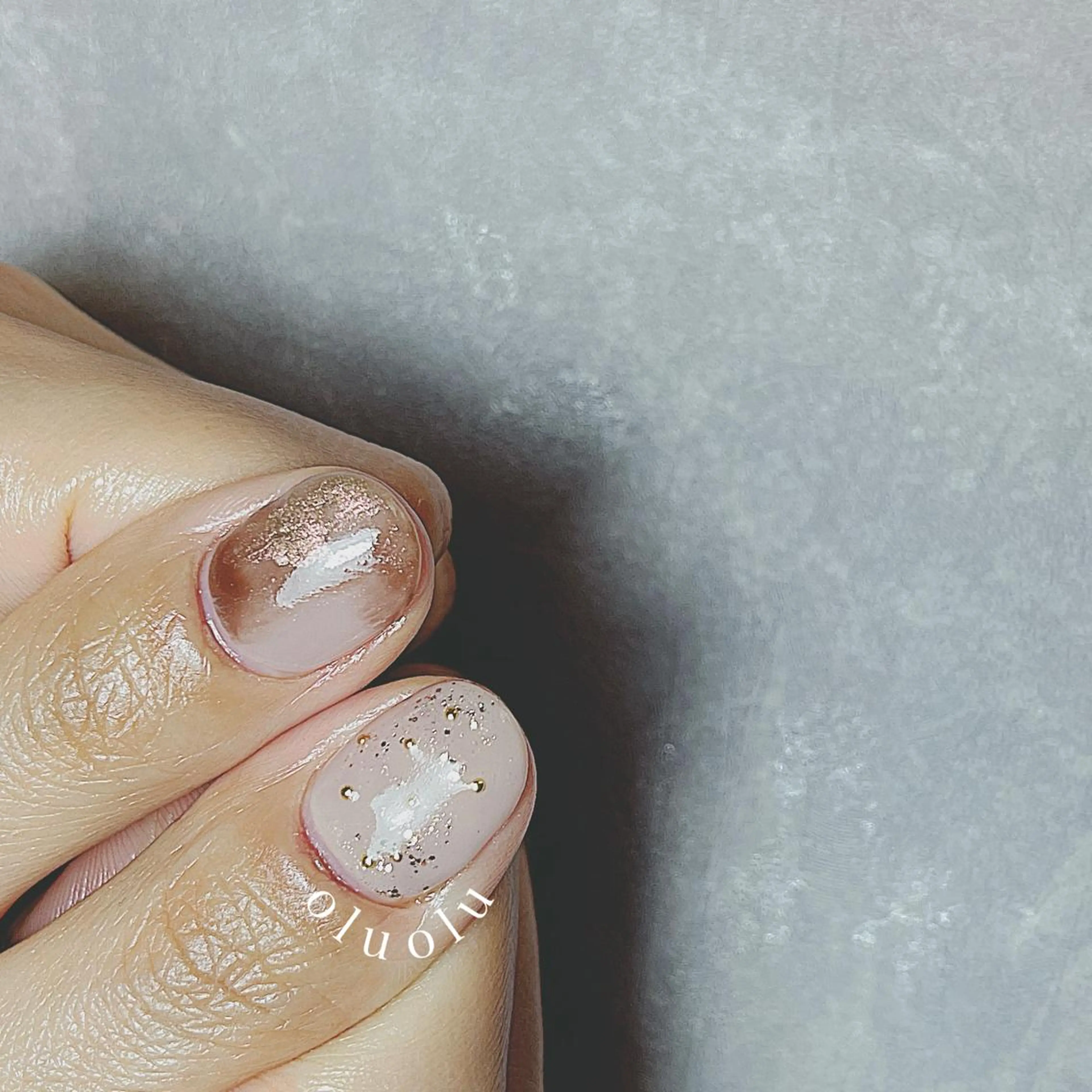 ネイル アートネイル ジェルネイル ニュアンスネイル ショートネイル ハンドネイル 大村 紬華のネイルデザイン