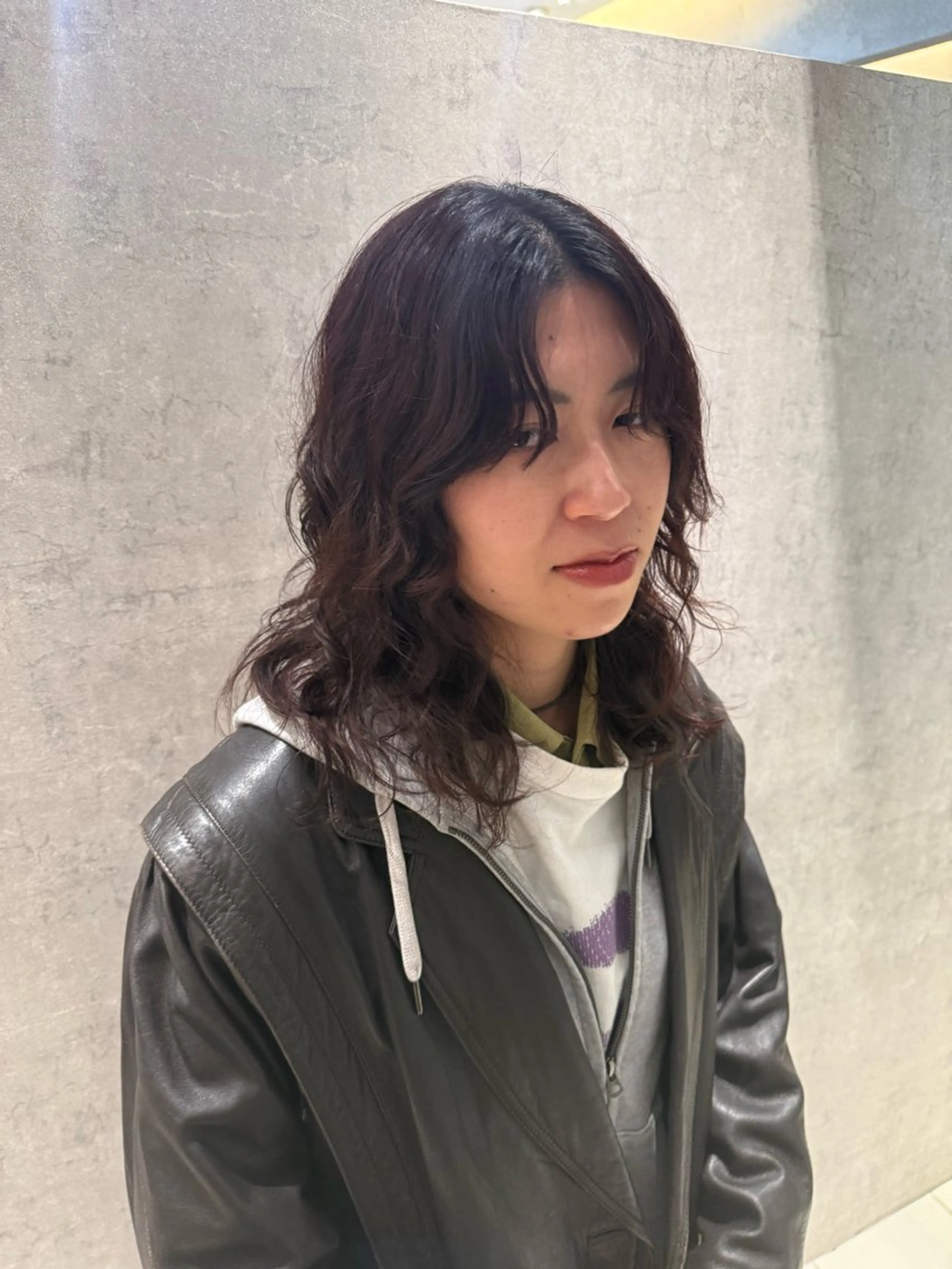 ミディアム ミディアムパーマ レイヤーカット パーマ cura所属・ボブパーマ/カラー RIN⋆⸜🔔⸝‍⋆のヘアスタイル