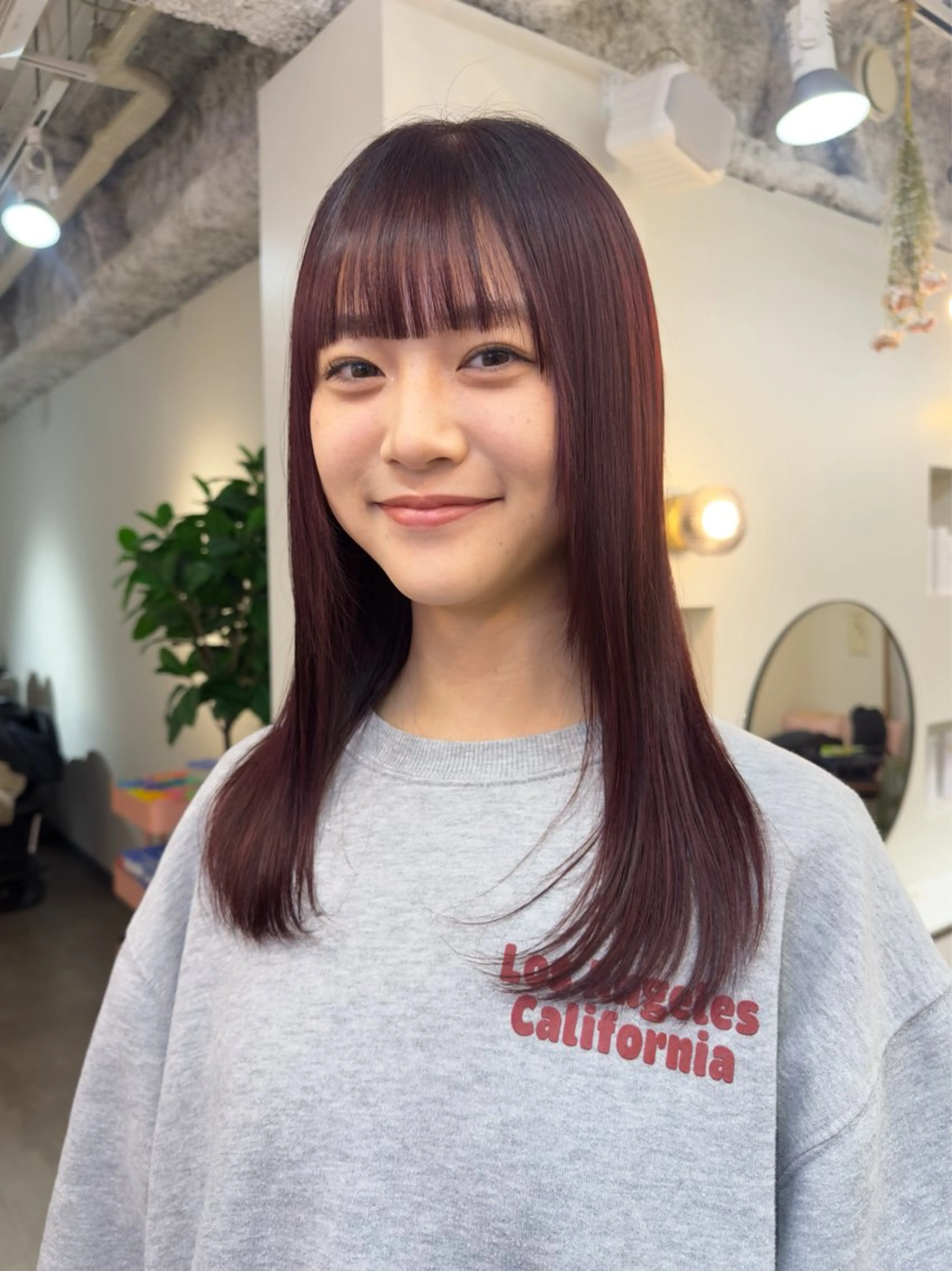 ミディアム カラー ヘアカラー レイヤー/顔周り /いいぬまみかのヘアスタイル