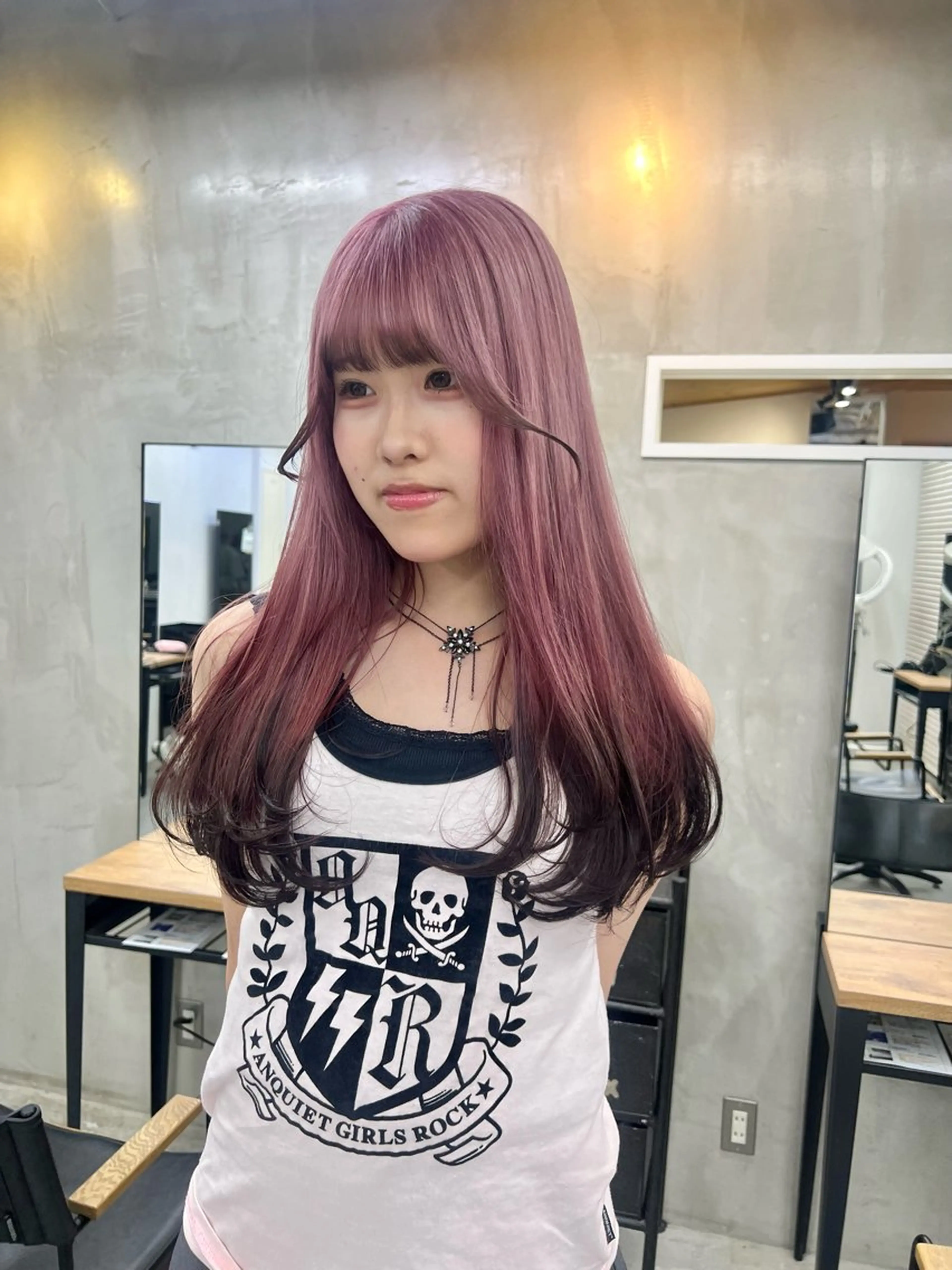 ロング ヘアカラー 暖色カラー/レイヤー カット☁️MEI☁️のヘアスタイル