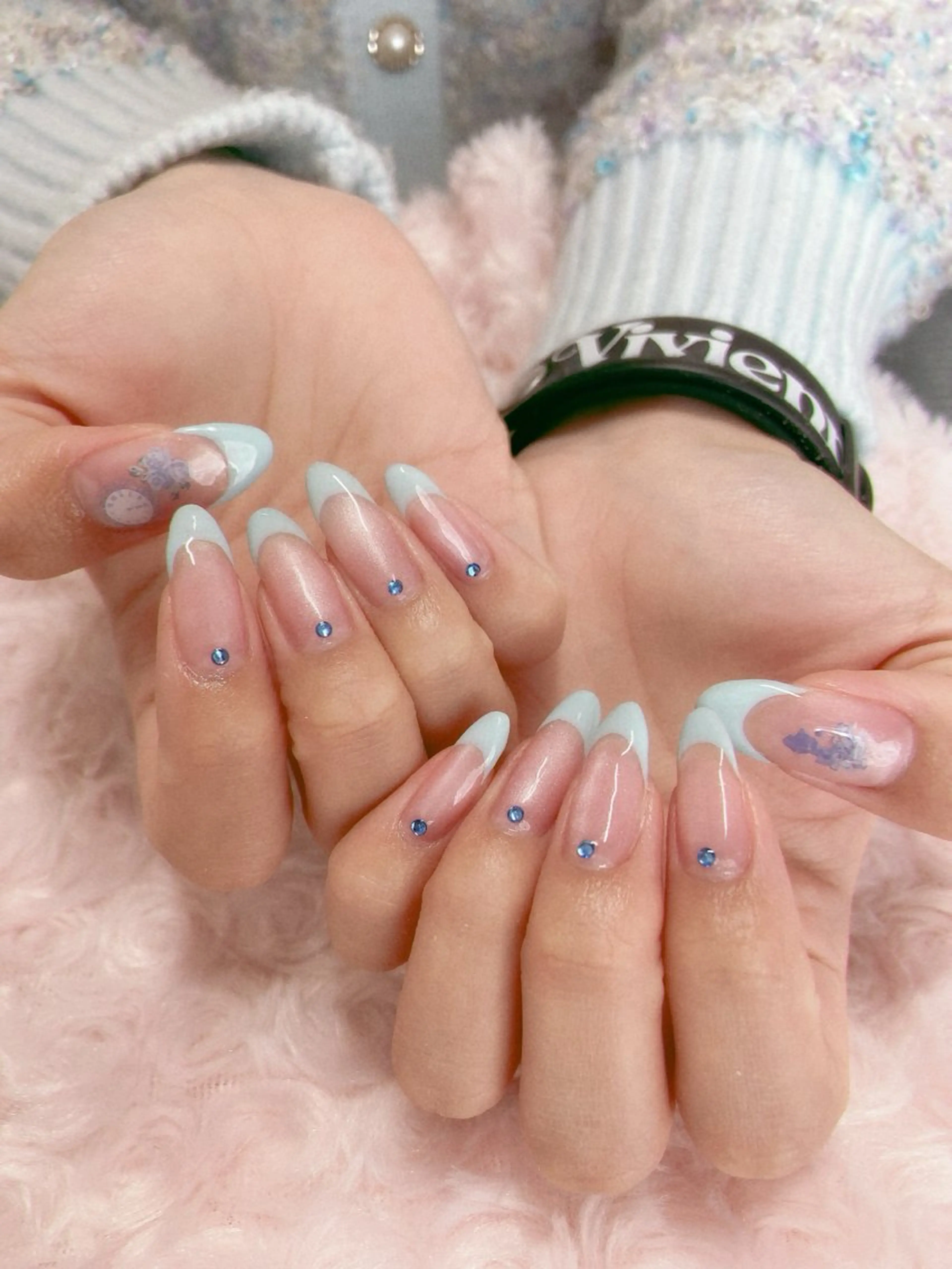 ネイル フレンチネイル ジェルネイル マグネットネイル パラジェル ハンドネイル nail salon Berry所属・前田 りかのネイルデザイン