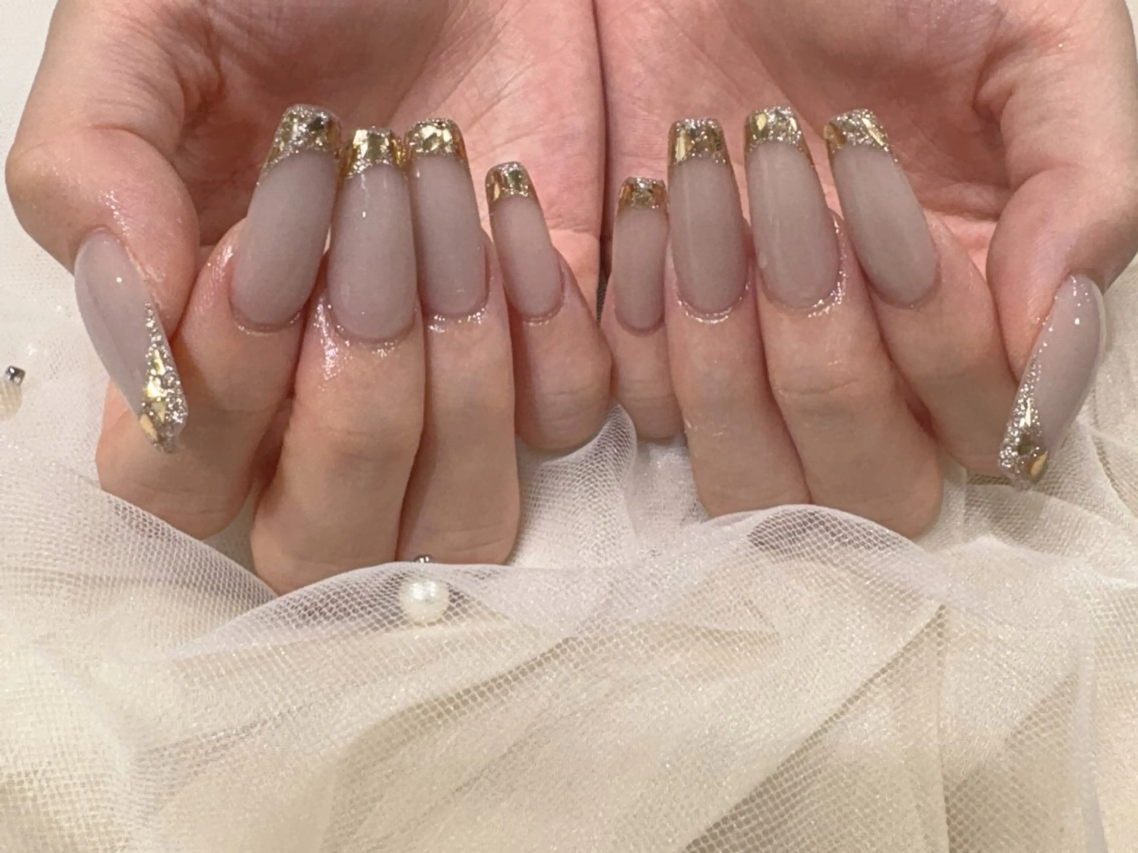 セミロング ハンドネイル Nail  R💫 naoのネイルデザイン