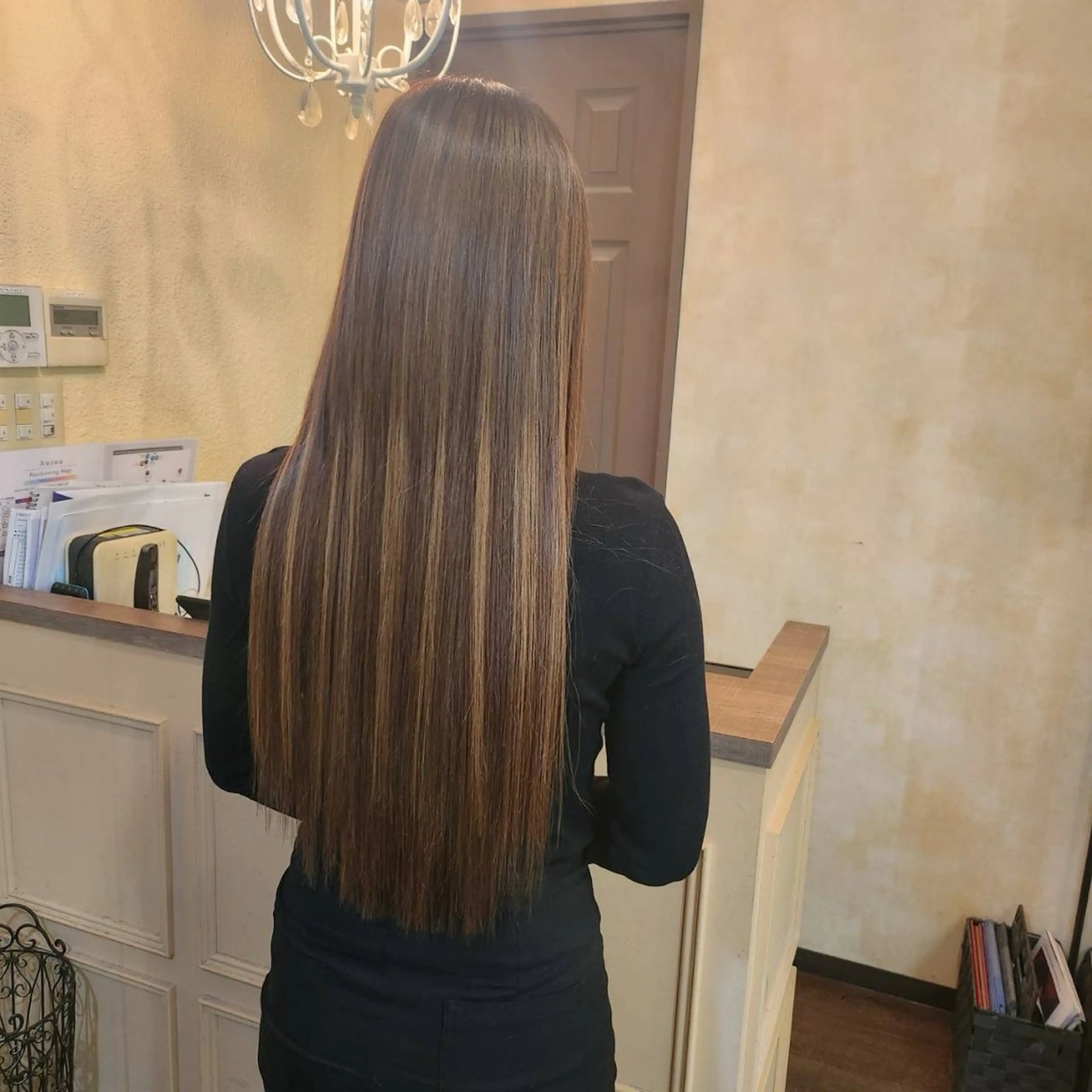 ロング ヘアアレンジ シールエクステ エクステ ハイライト ロング カット エクステ MagicMush ✴︎シールエクステのヘアスタイル