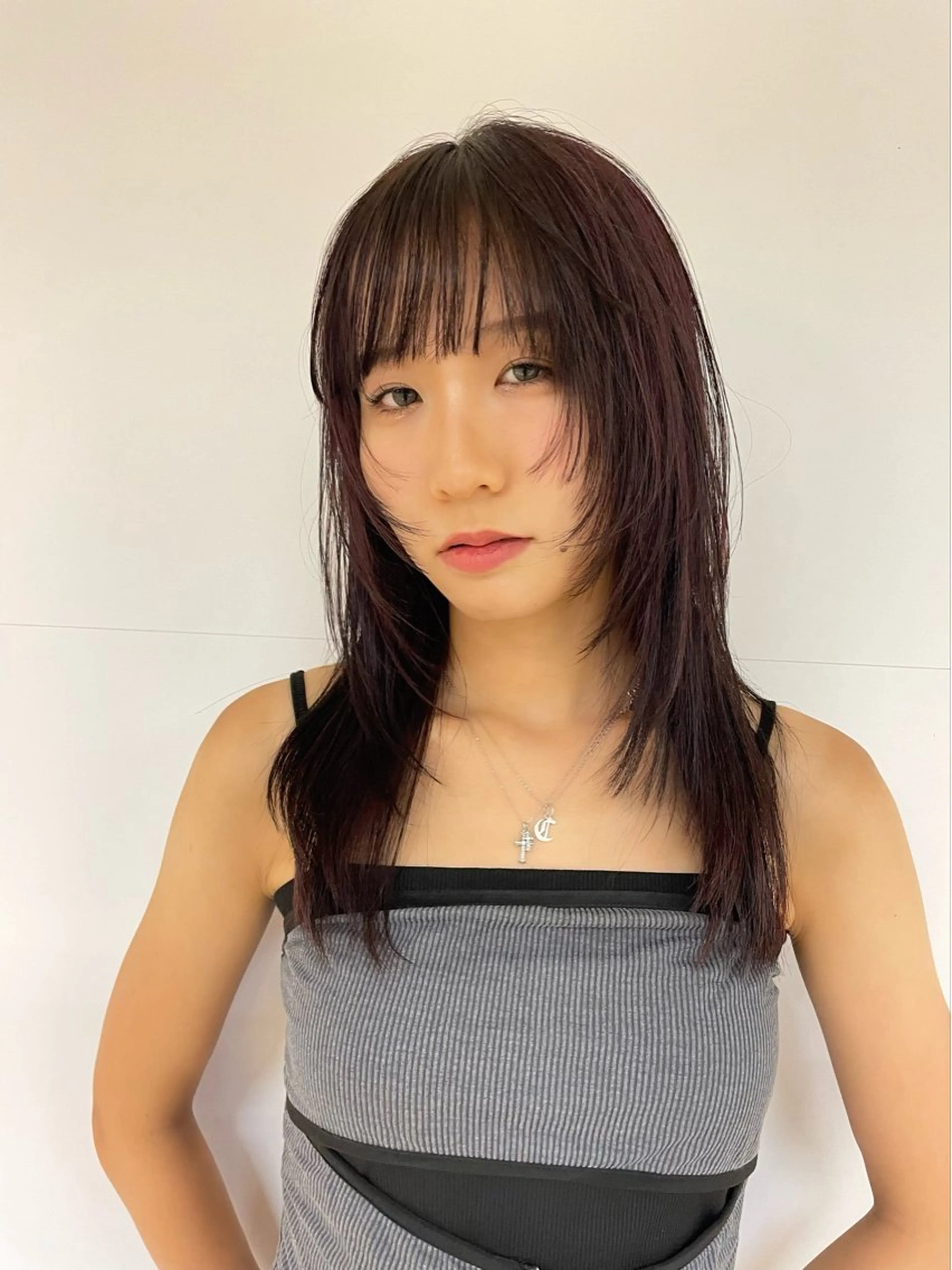 ミディアム カット ヘアカラー トリートメント haru/レイヤー/ ウルフのヘアスタイル