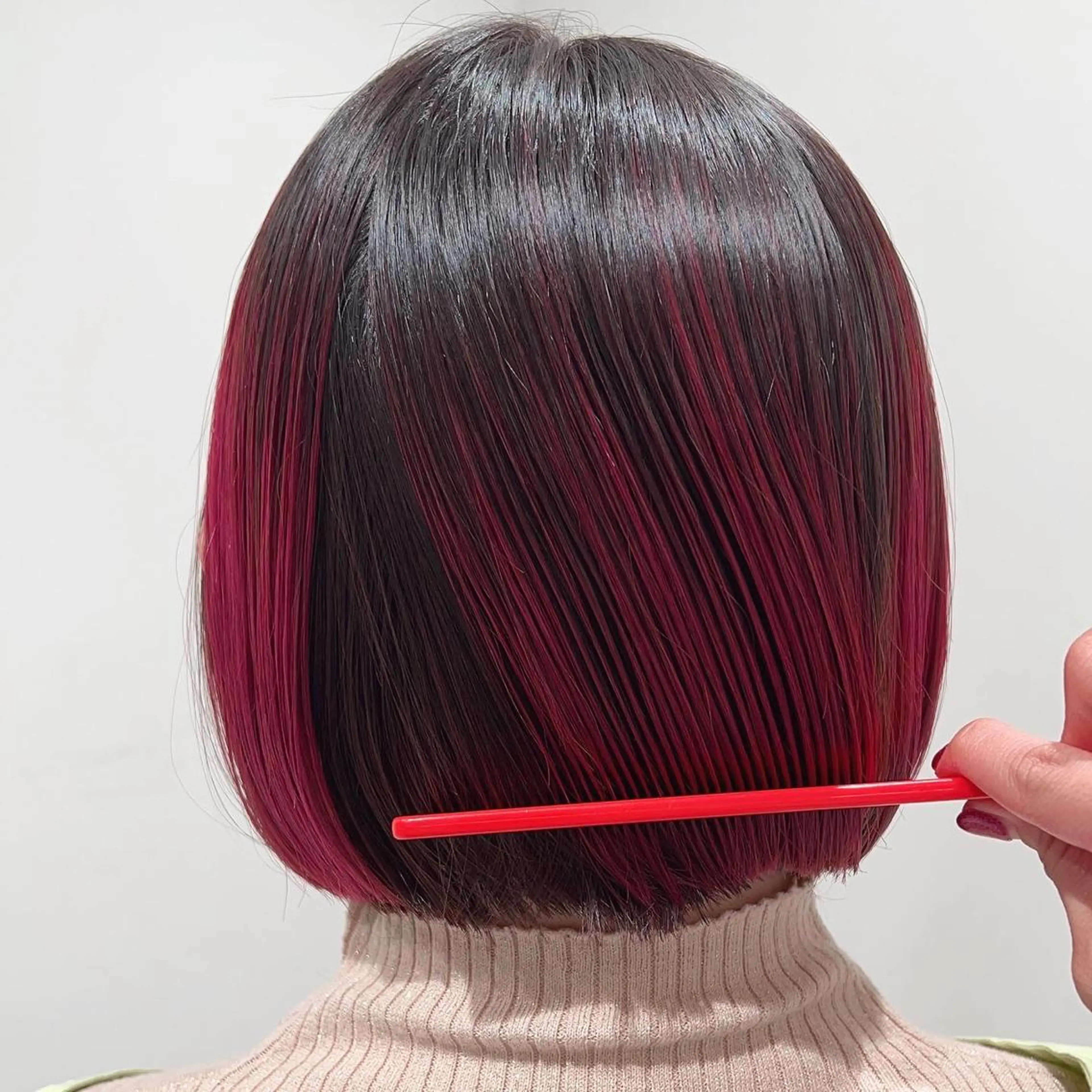 ショート カラー 切りっぱなしボブ ボブ カット ヘアカラー トリートメント GO TODAY  SHAIRE  SALON   渋谷モディ所属・スキバサミを使わない カット🌼唯🌼のヘアスタイル