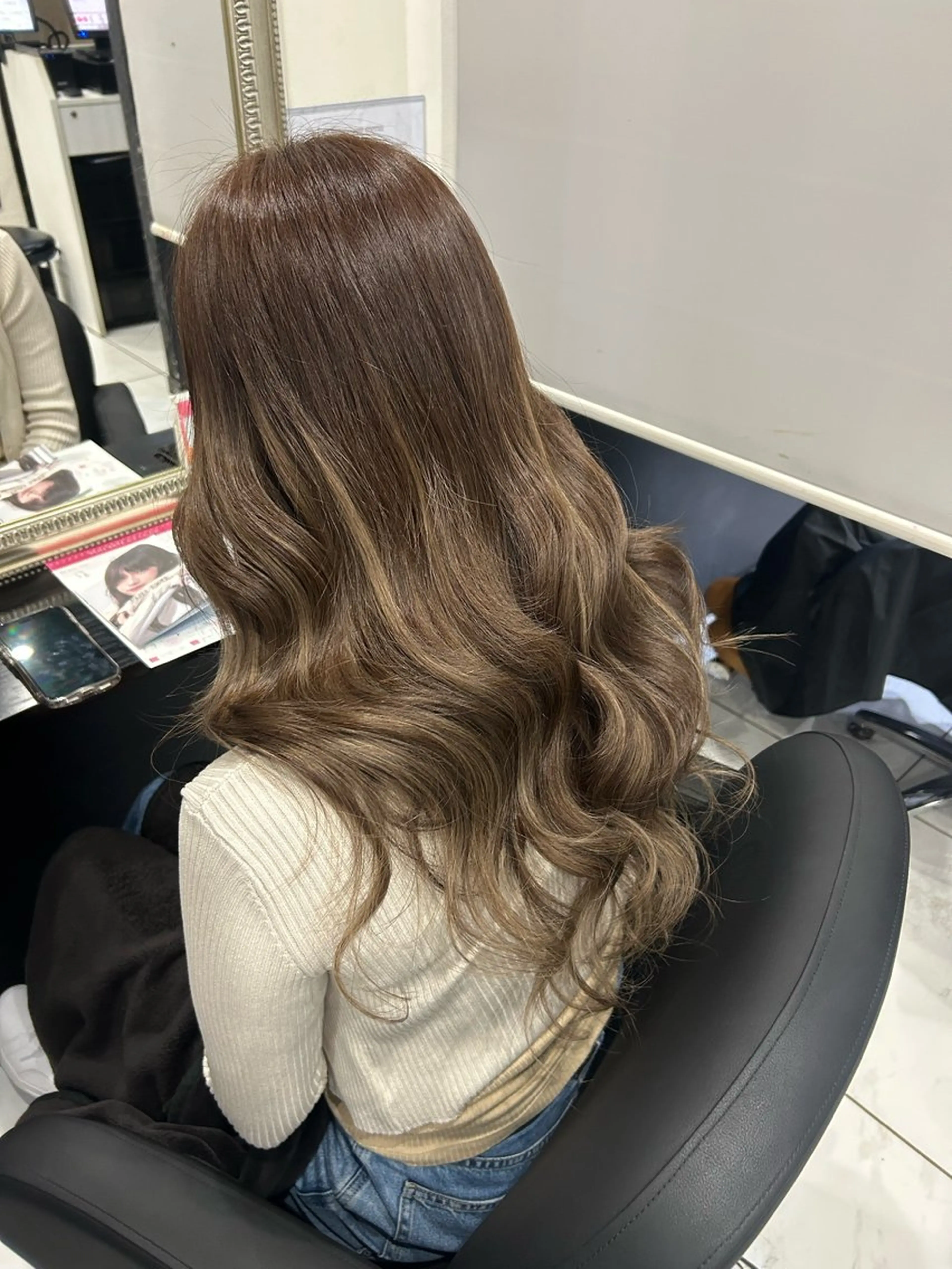 ロング プルエクステ エクステ 長田 麻友子のヘアスタイル