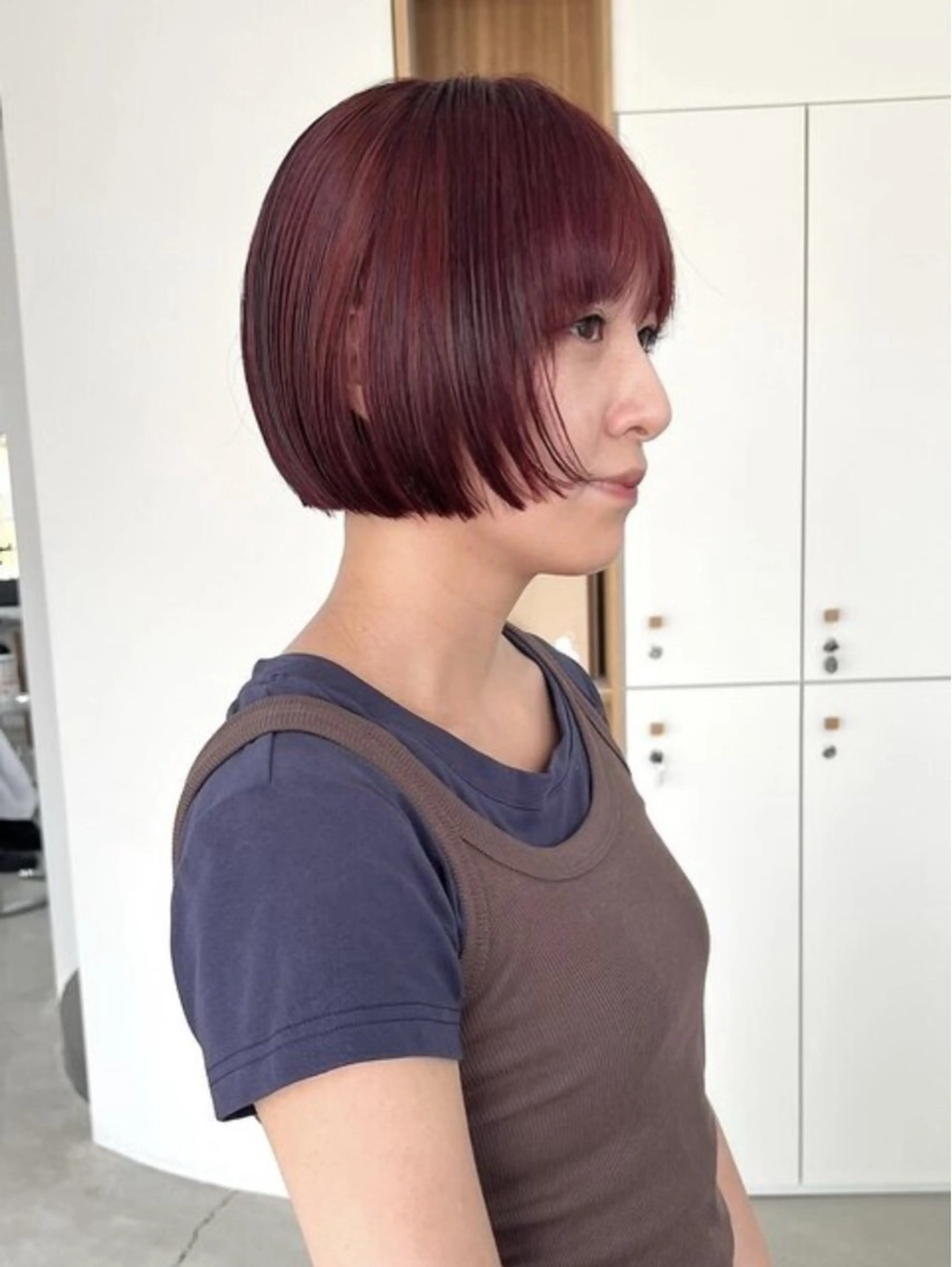 ショート カラー 🍒透明感カラー ストレート🍒moeのヘアスタイル