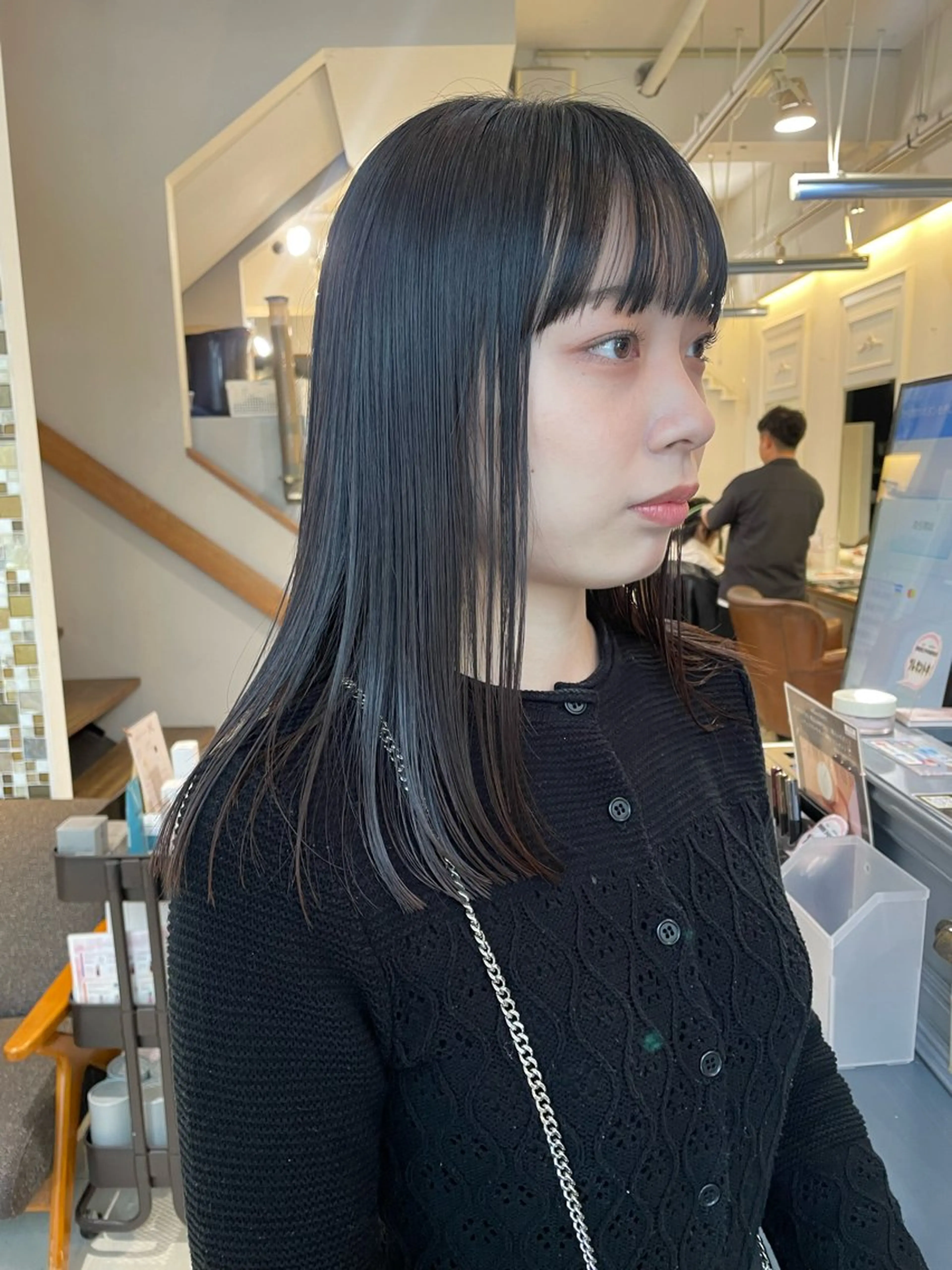 セミロング カット トリートメント ボブ ブリーチ/miinaのヘアスタイル