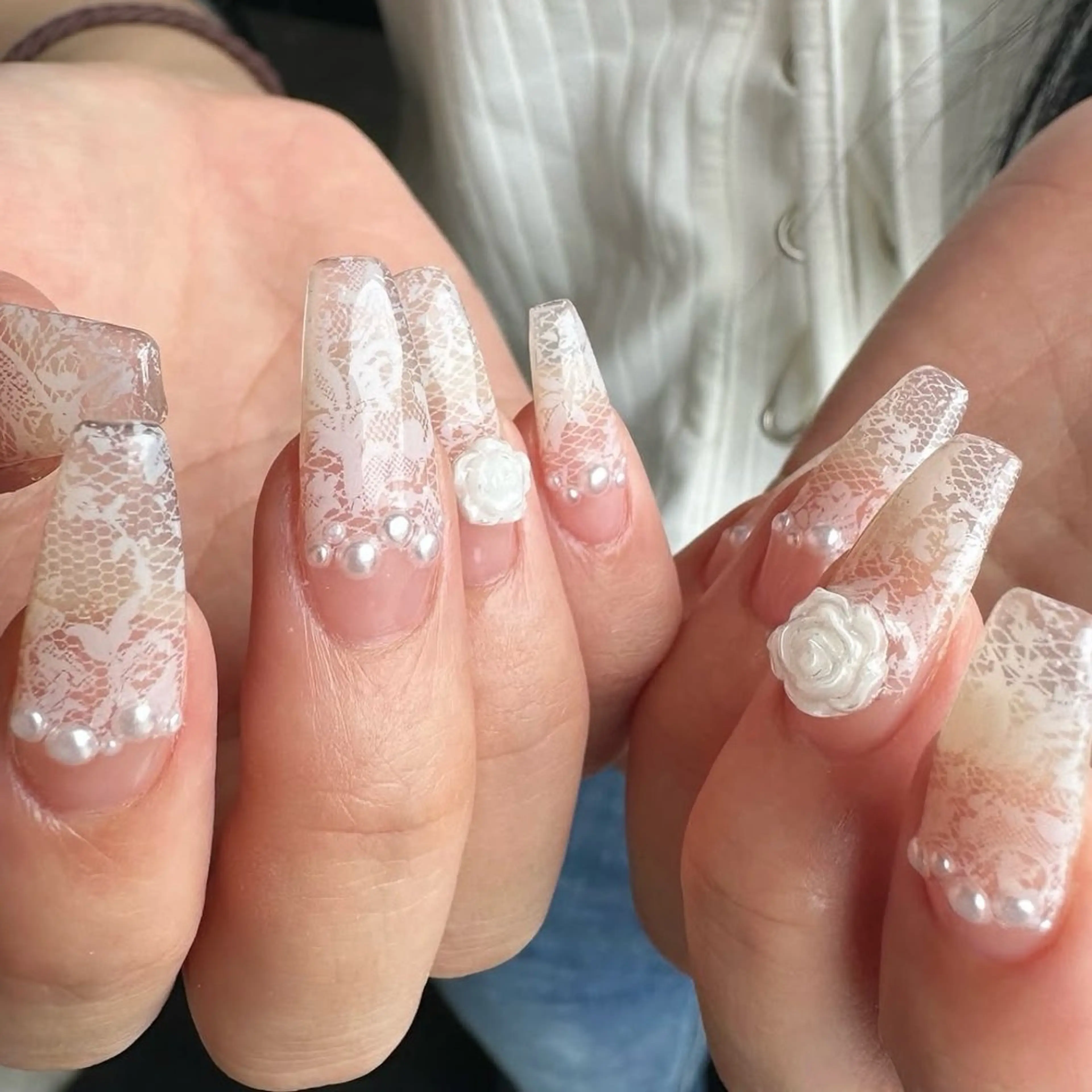 【ネイルオプション】🩰レースネイル・シールの写真