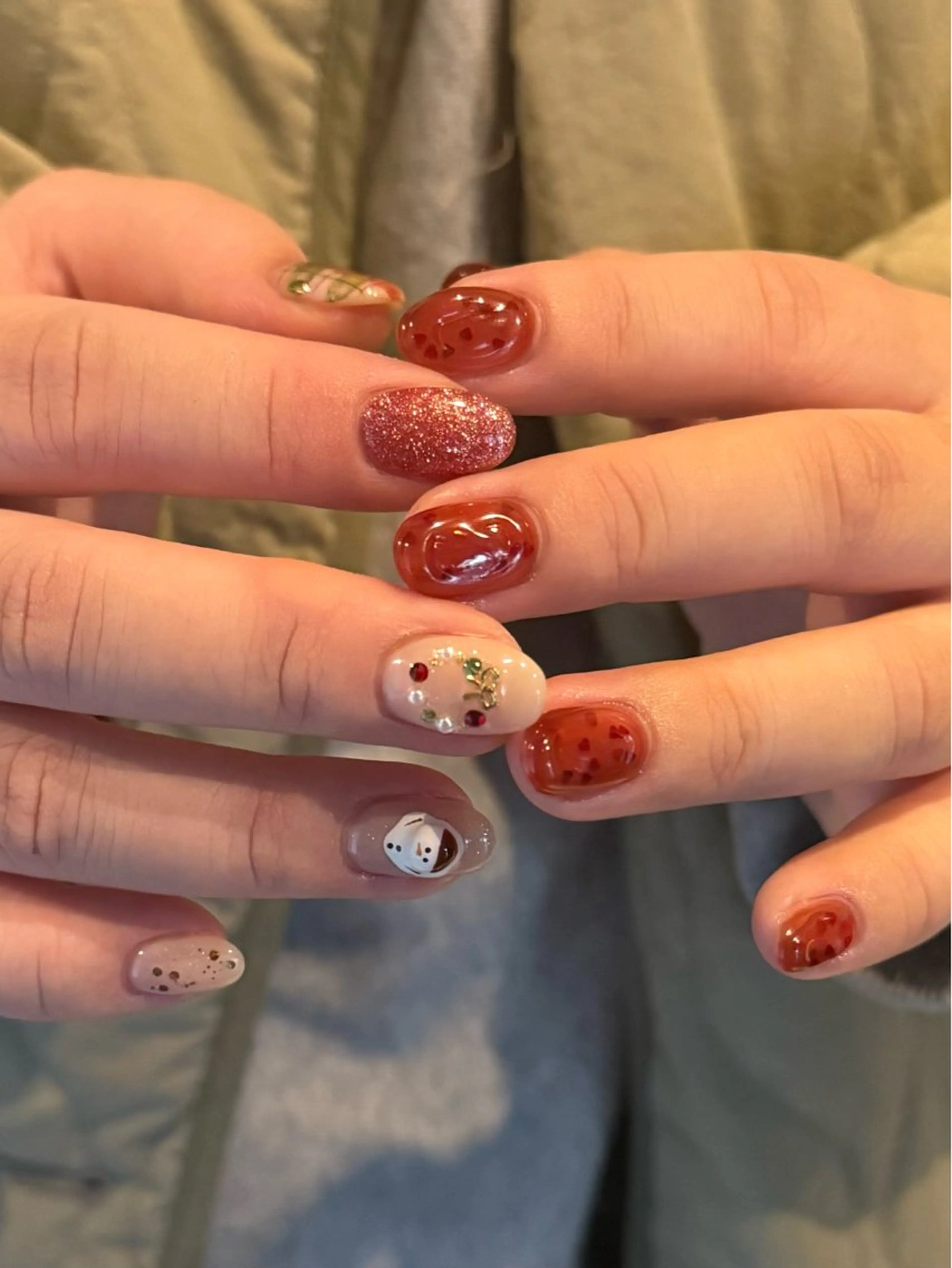 ネイル 冬ネイル クリスマス Manon Yuiのマツエク・マツパデザイン