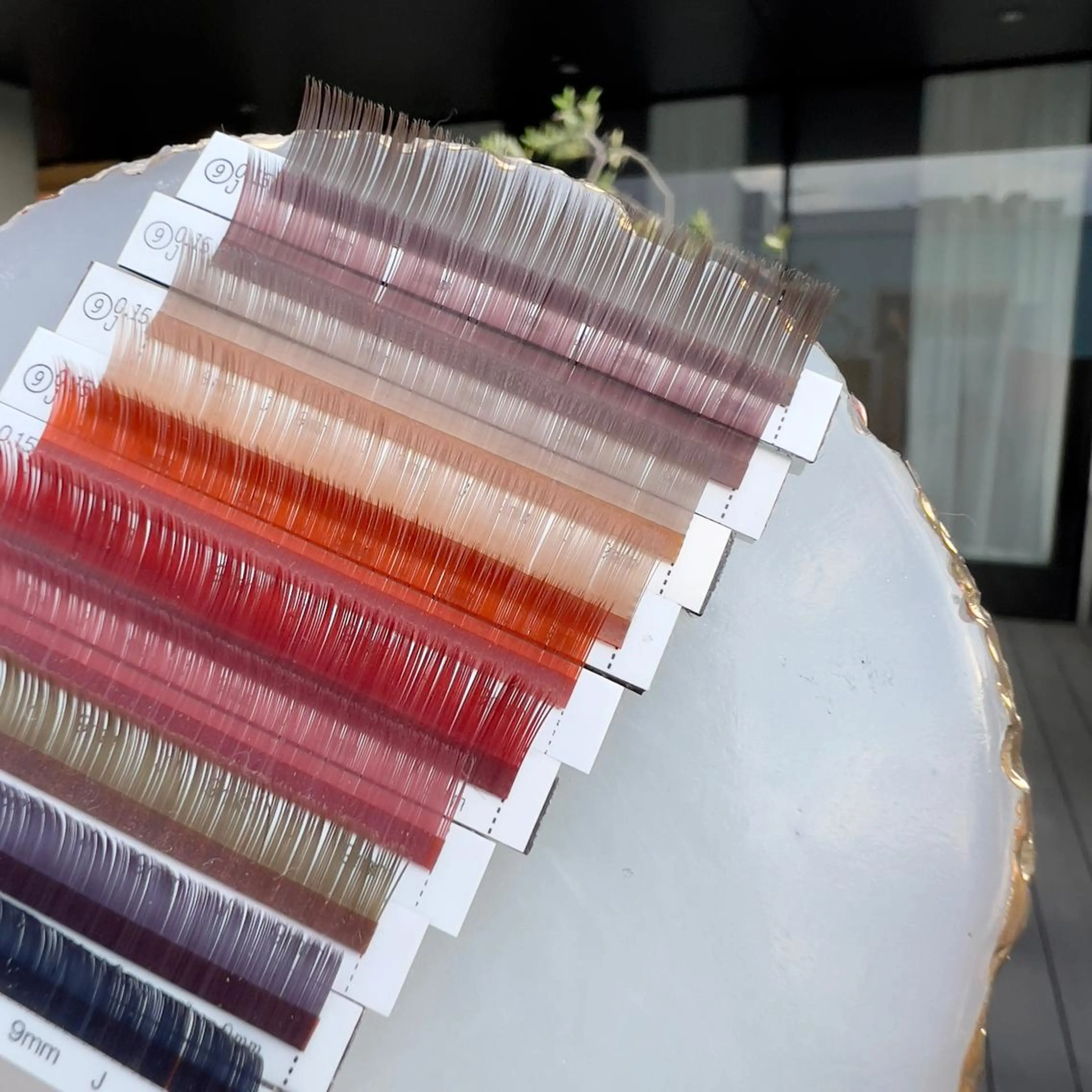 💎【13色から選べる】《カラーエクステ》最軽量＊フラットラッシュ100本/120本＊カラーミックスOK🧸の写真