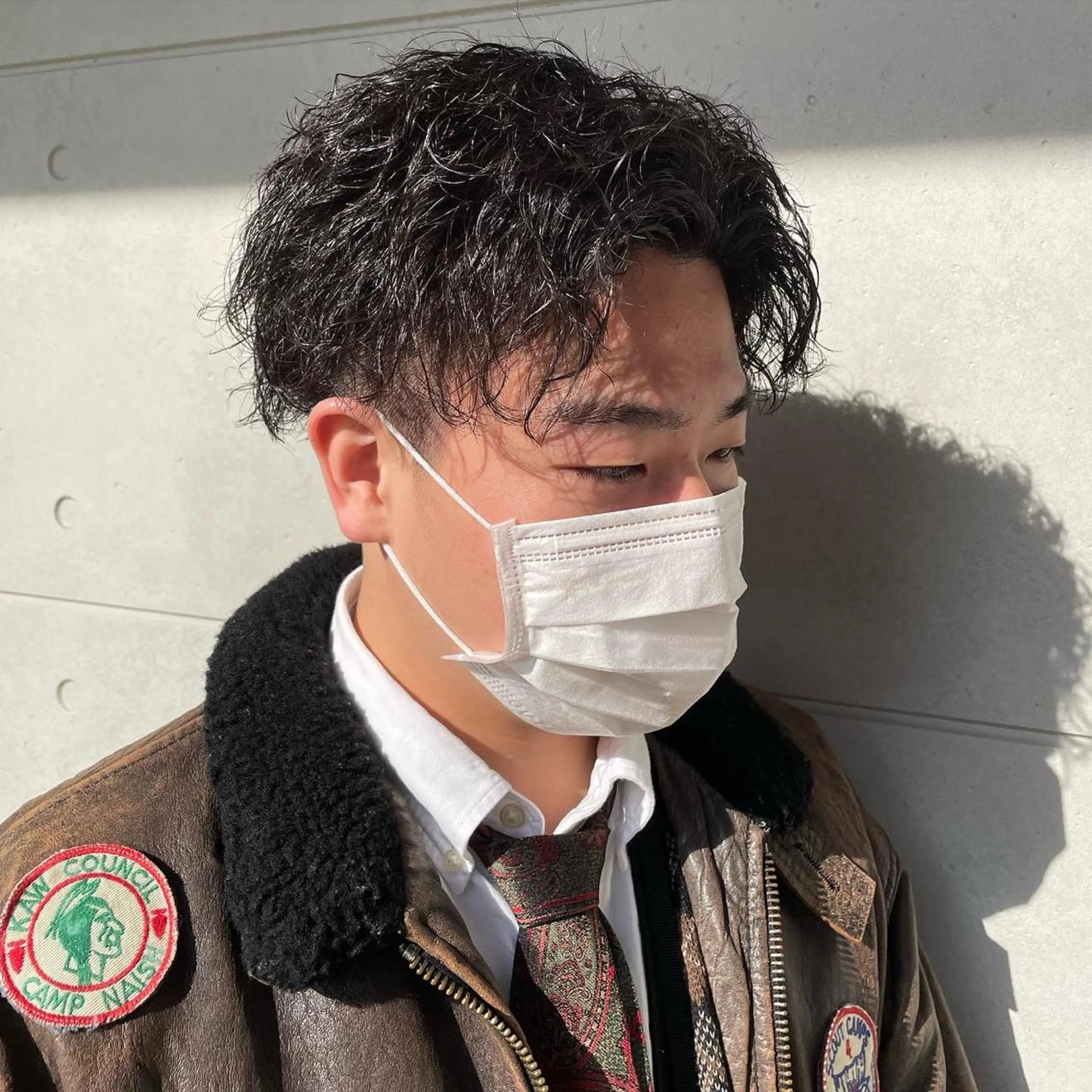 ショート パーマ メンズ メンズパーマ ツイストスパイラルパーマ スパイラルパーマ パーマ メンズヘア特化 崎田 成人のヘアスタイル