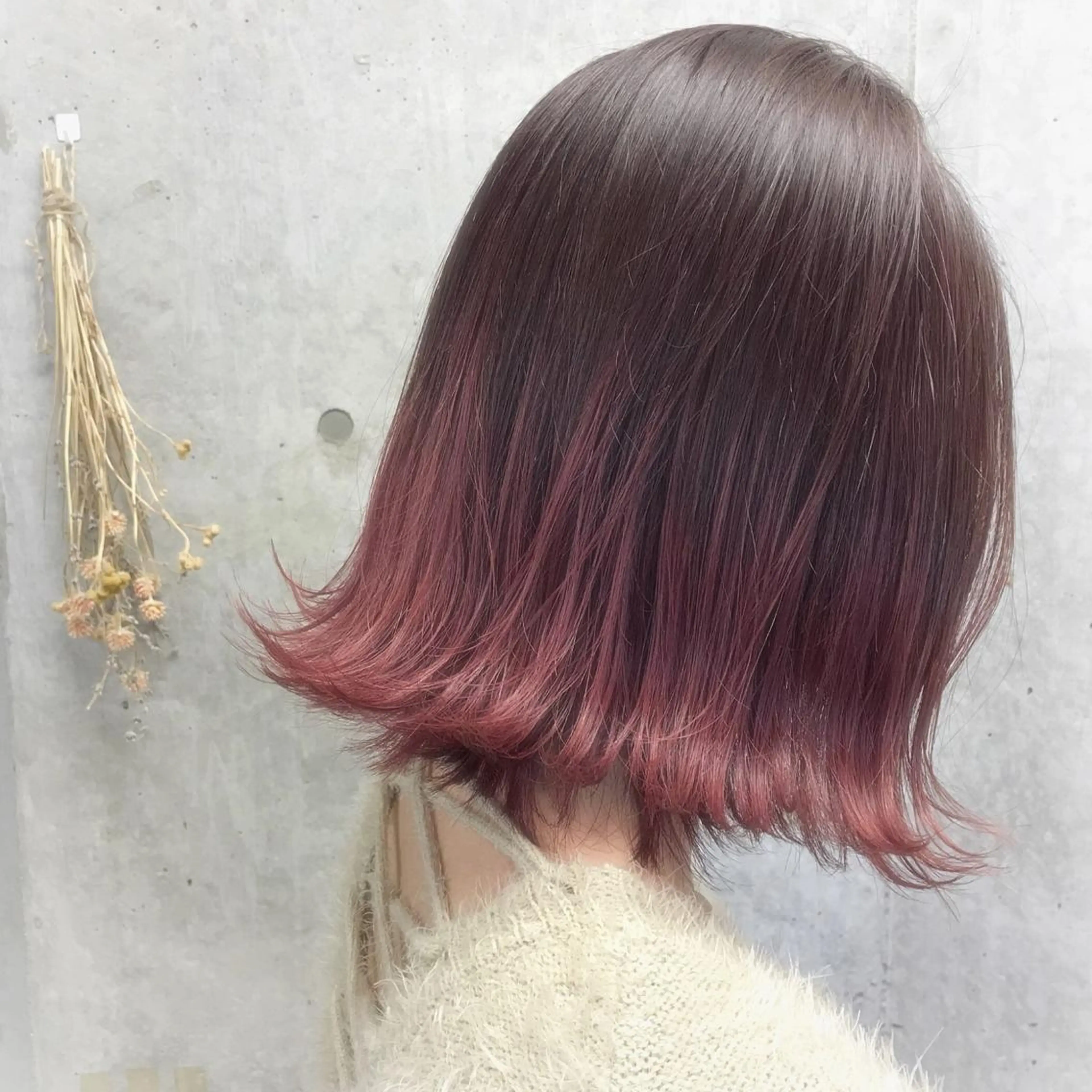 ミディアム カラー グラデーションカラー ヘアカラー トリートメント little 小濱彰太のヘアスタイル