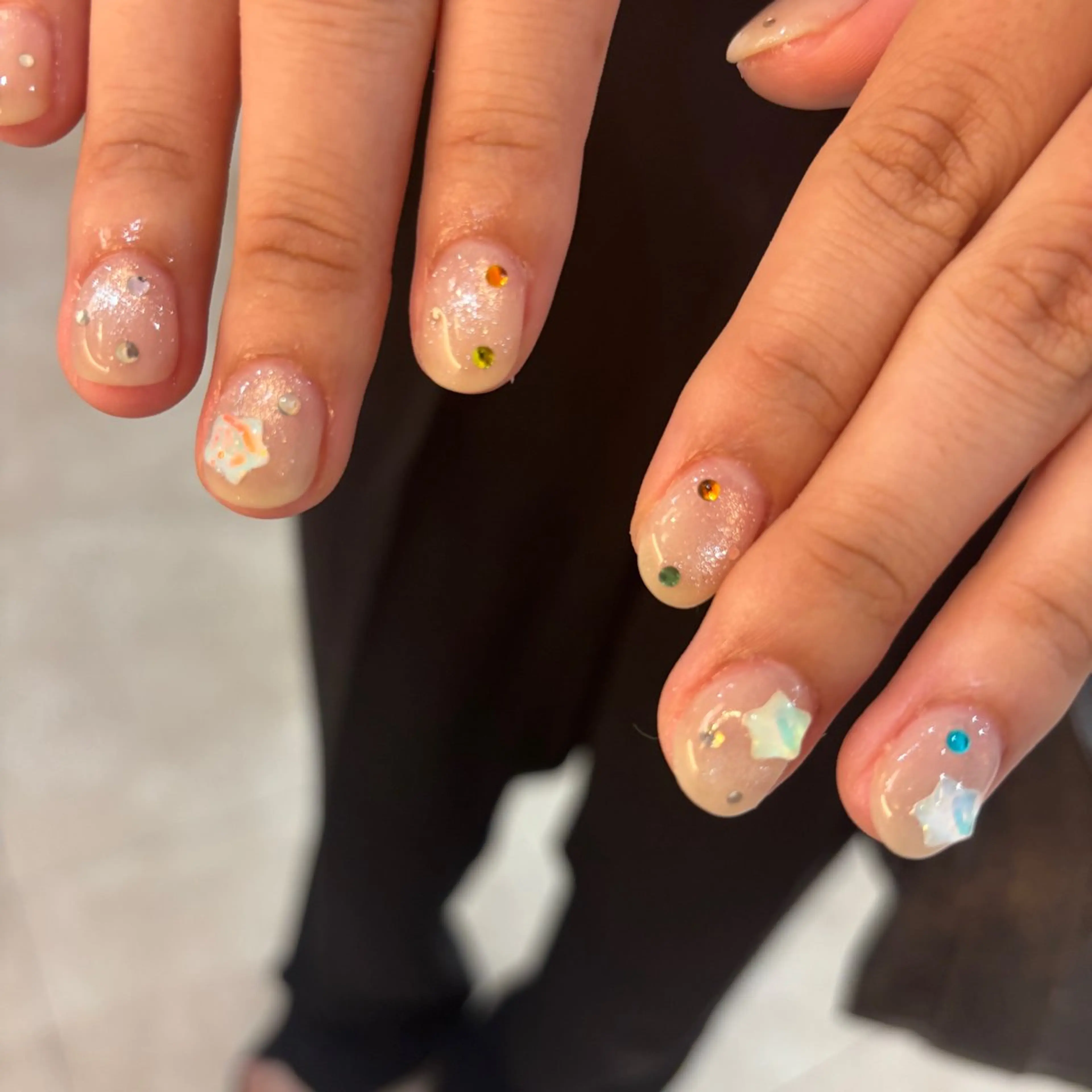 ネイル ハンドネイル フットネイル ゆびノさき茨木店 ニュアンス/アートのネイルデザイン