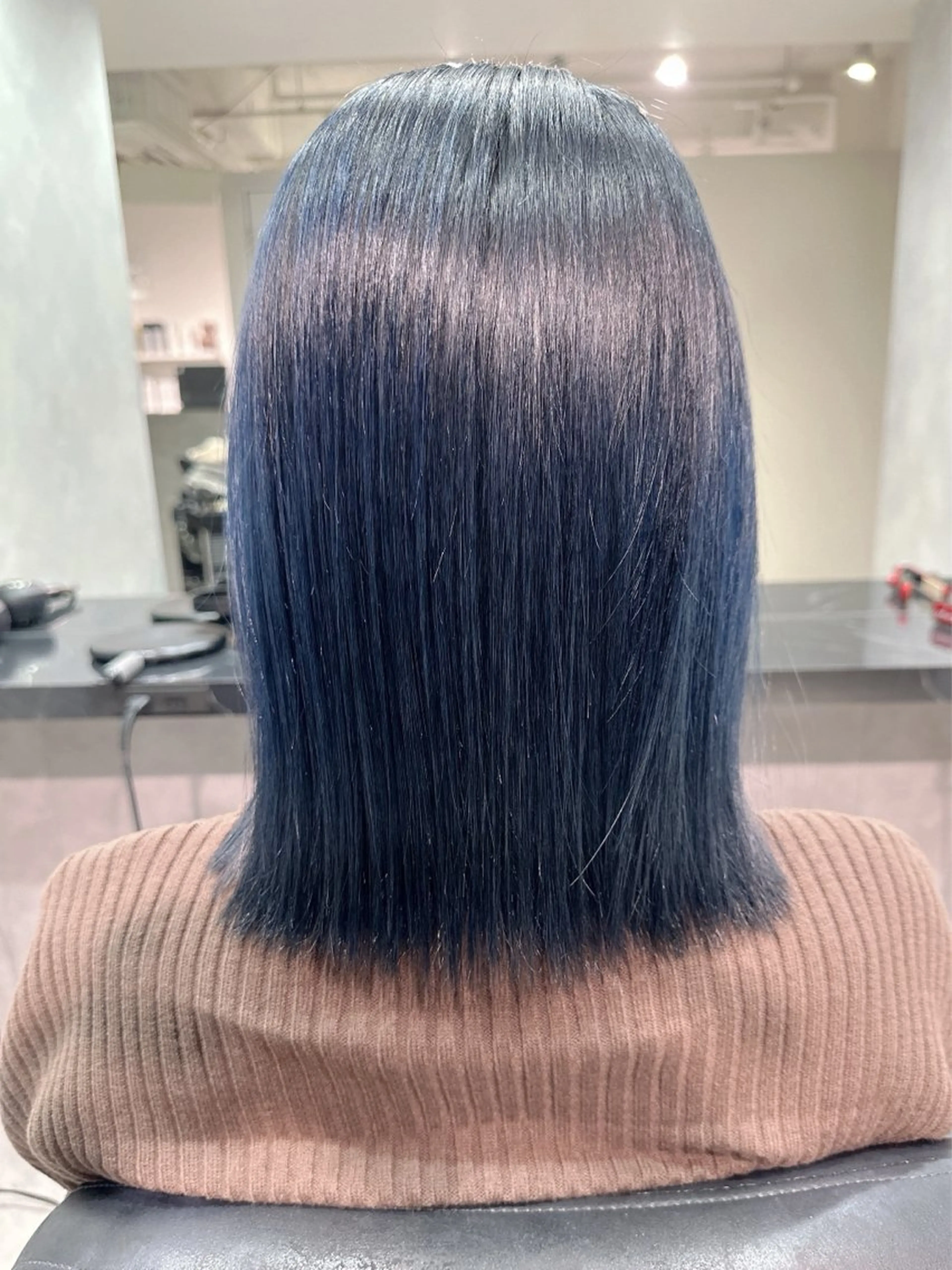 ミディアム 伸ばしかけ 髪質改善 縮毛矯正 トリートメント 酸熱トリートメント 縮毛矯正 トリートメント LUANA/千種 竹内康のヘアスタイル