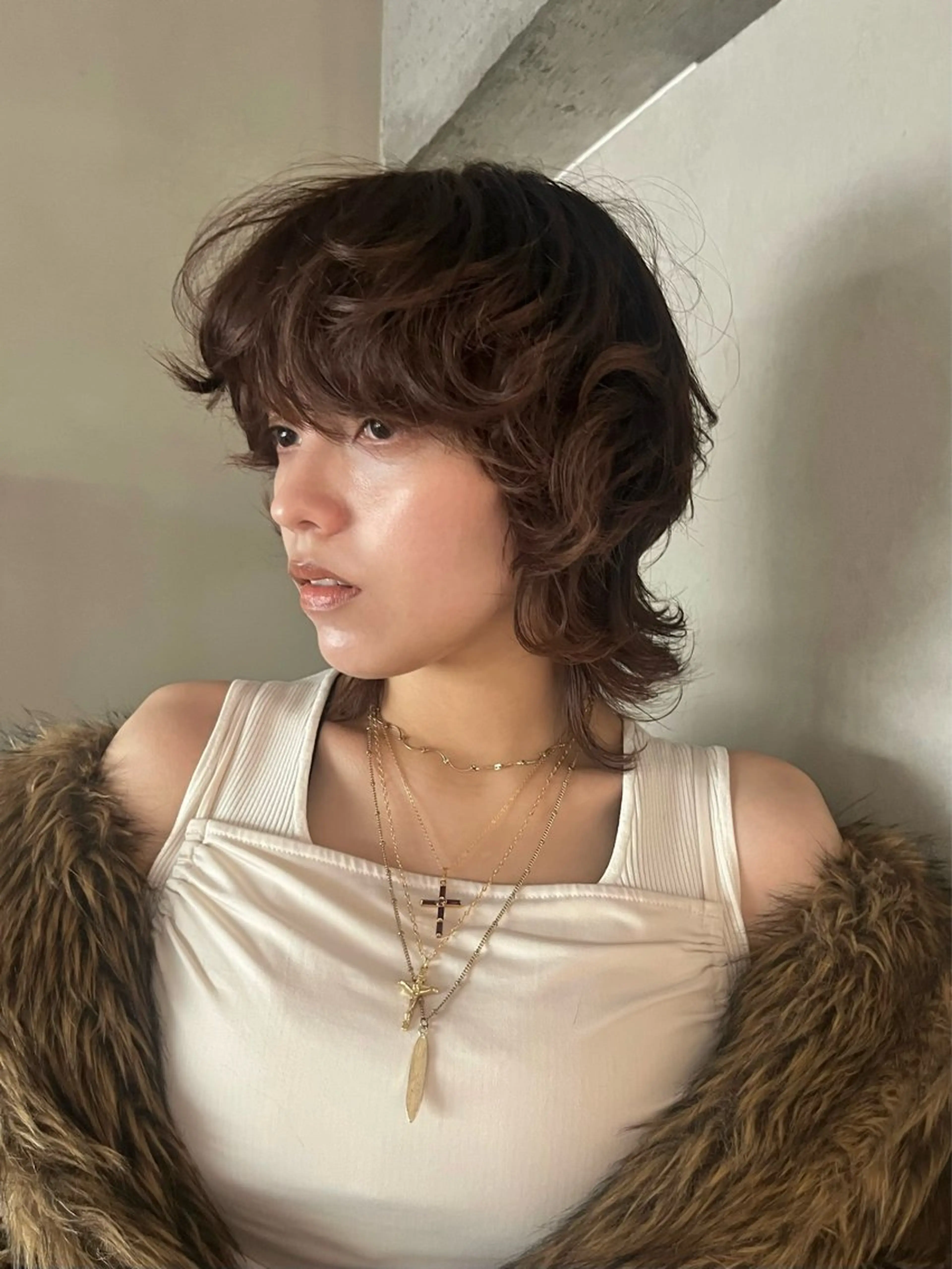 ミディアム パーマ ミディアムパーマ デジタルパーマ パーマ くすみカラー/ パーマ/ろーれんのヘアスタイル