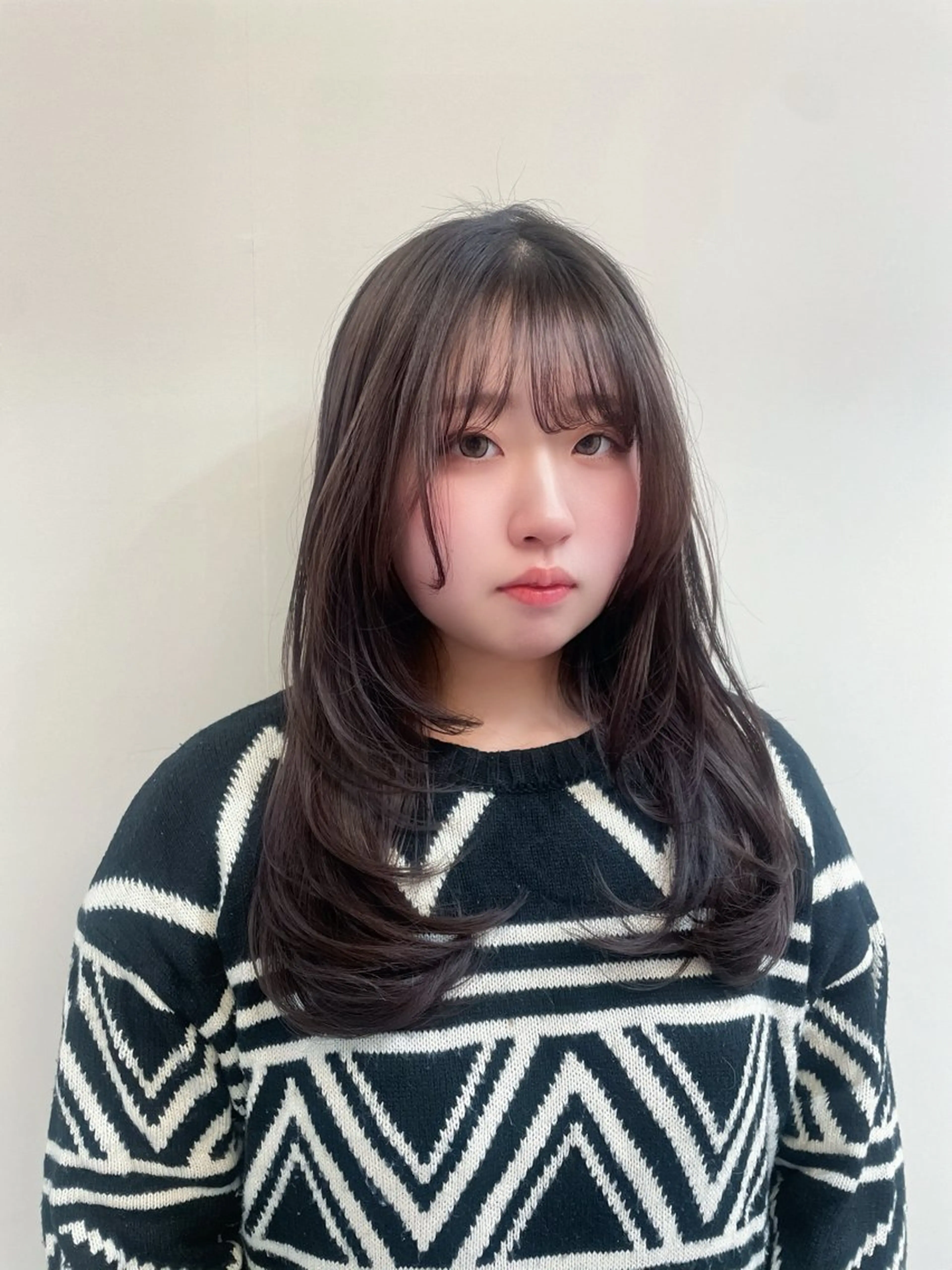 ロング カット Riru🤍レイヤー 垢抜けカラー🤍のヘアスタイル