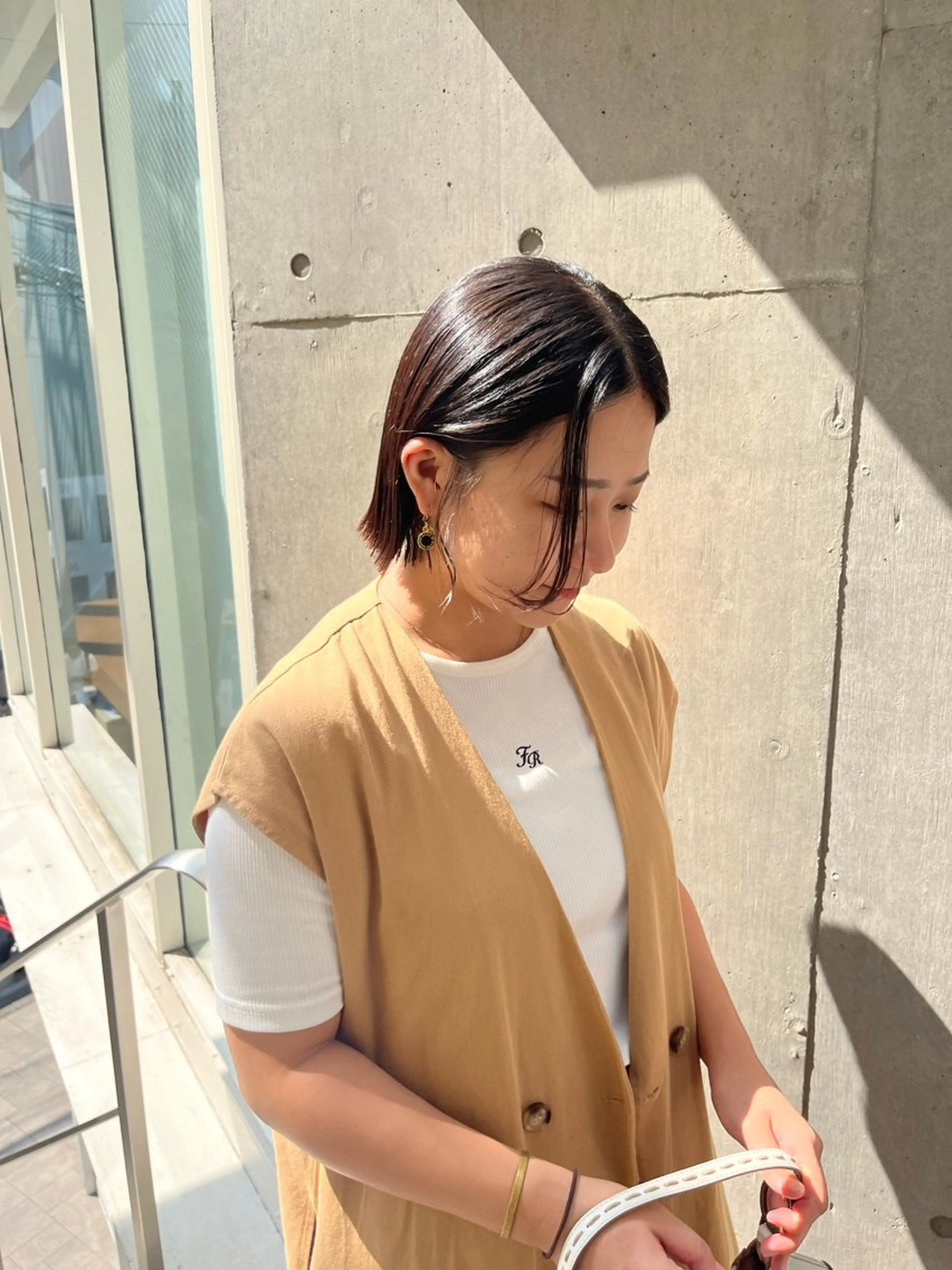 ミディアム カラー ボブ&透明感カラー ♡TOMOEのヘアスタイル