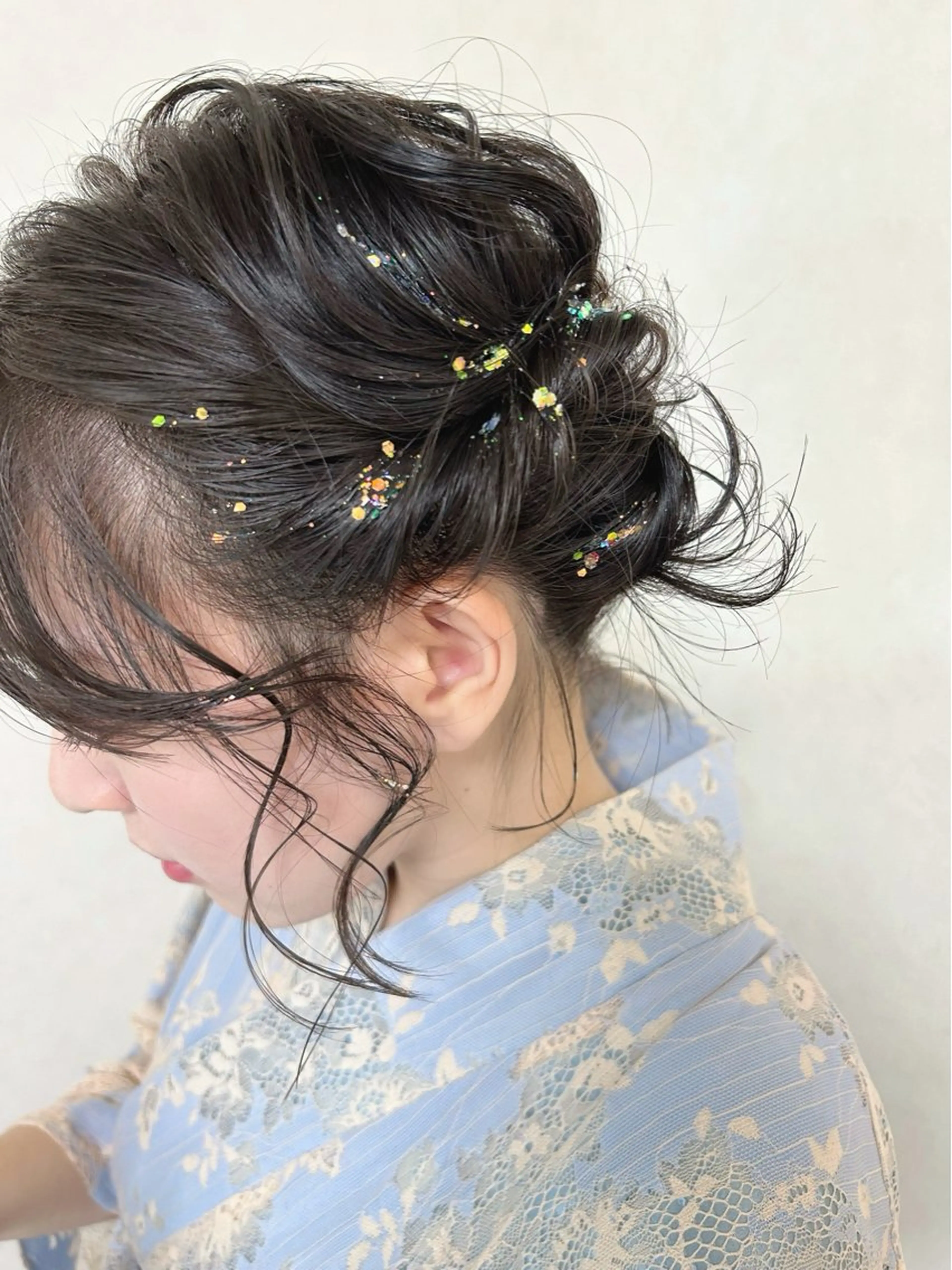 ショート ヘアアレンジ ボブ 浴衣 ヘアセット ナカジマ ナナのヘアスタイル