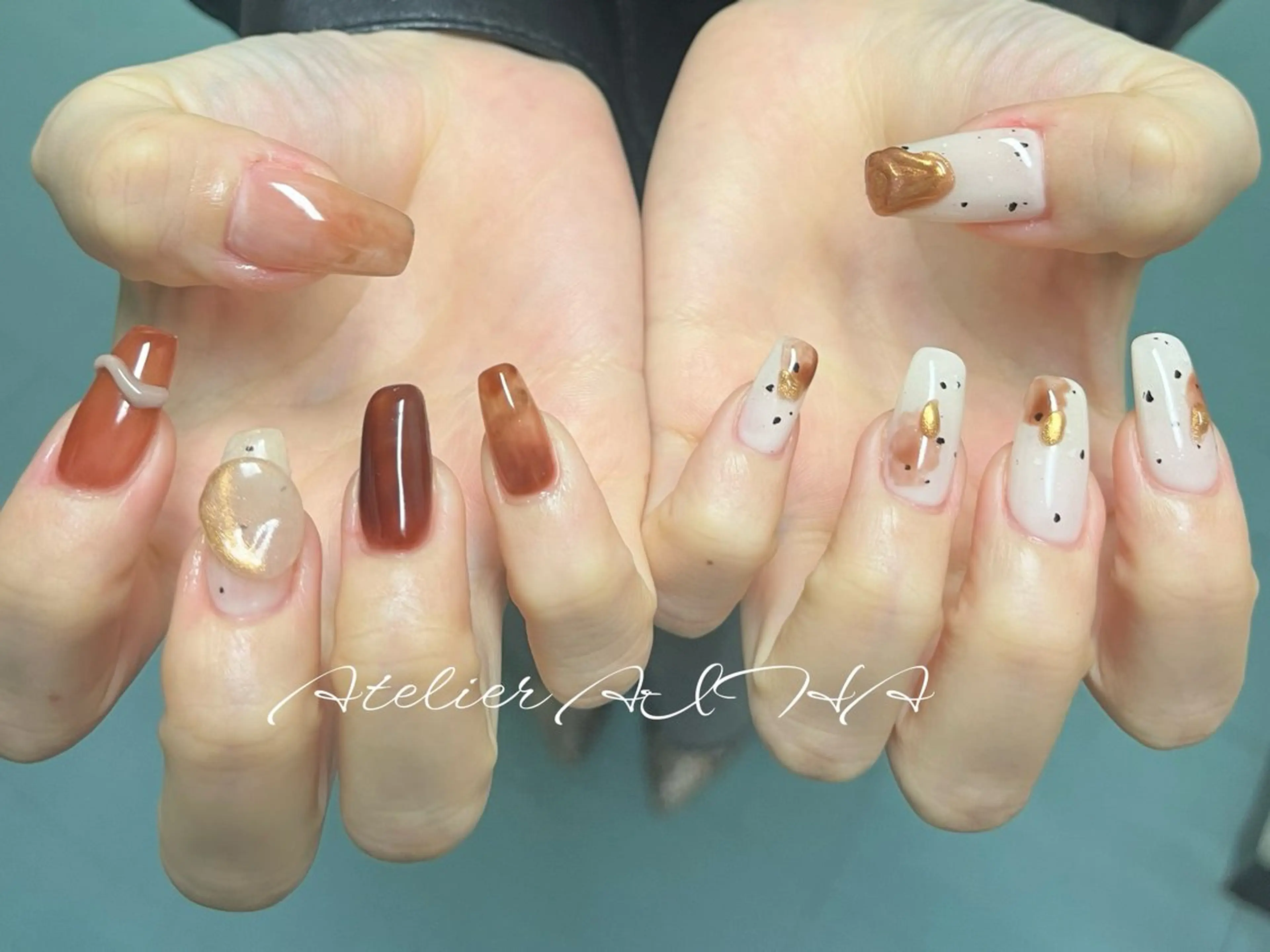 セミロング ハンドネイル アトリエAIHA所属・アトリエAIHA★ フィルイン推奨サロンのネイルデザイン
