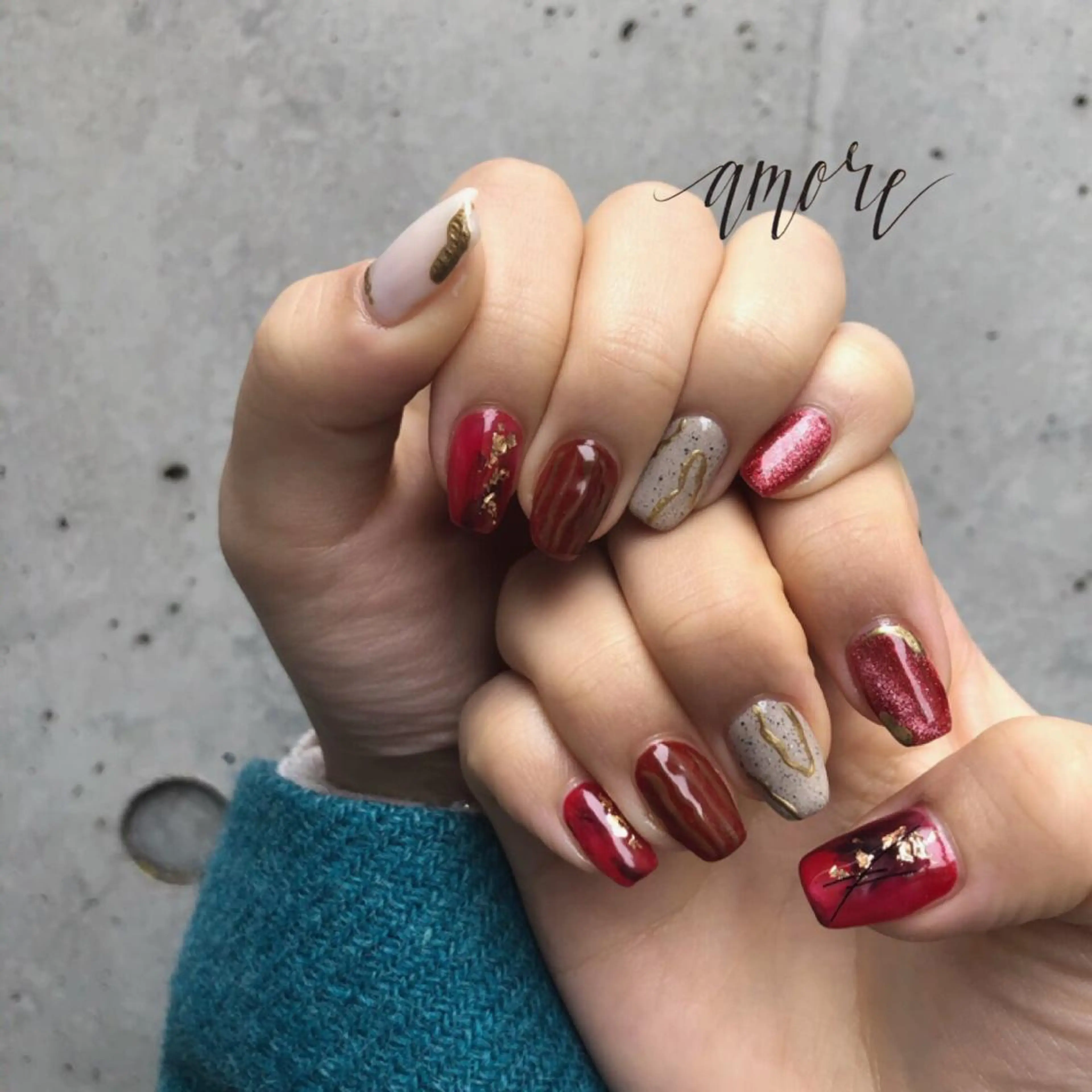 ネイル ジェルネイル マグネットネイル 冬ネイル You kyehwaのネイルデザイン