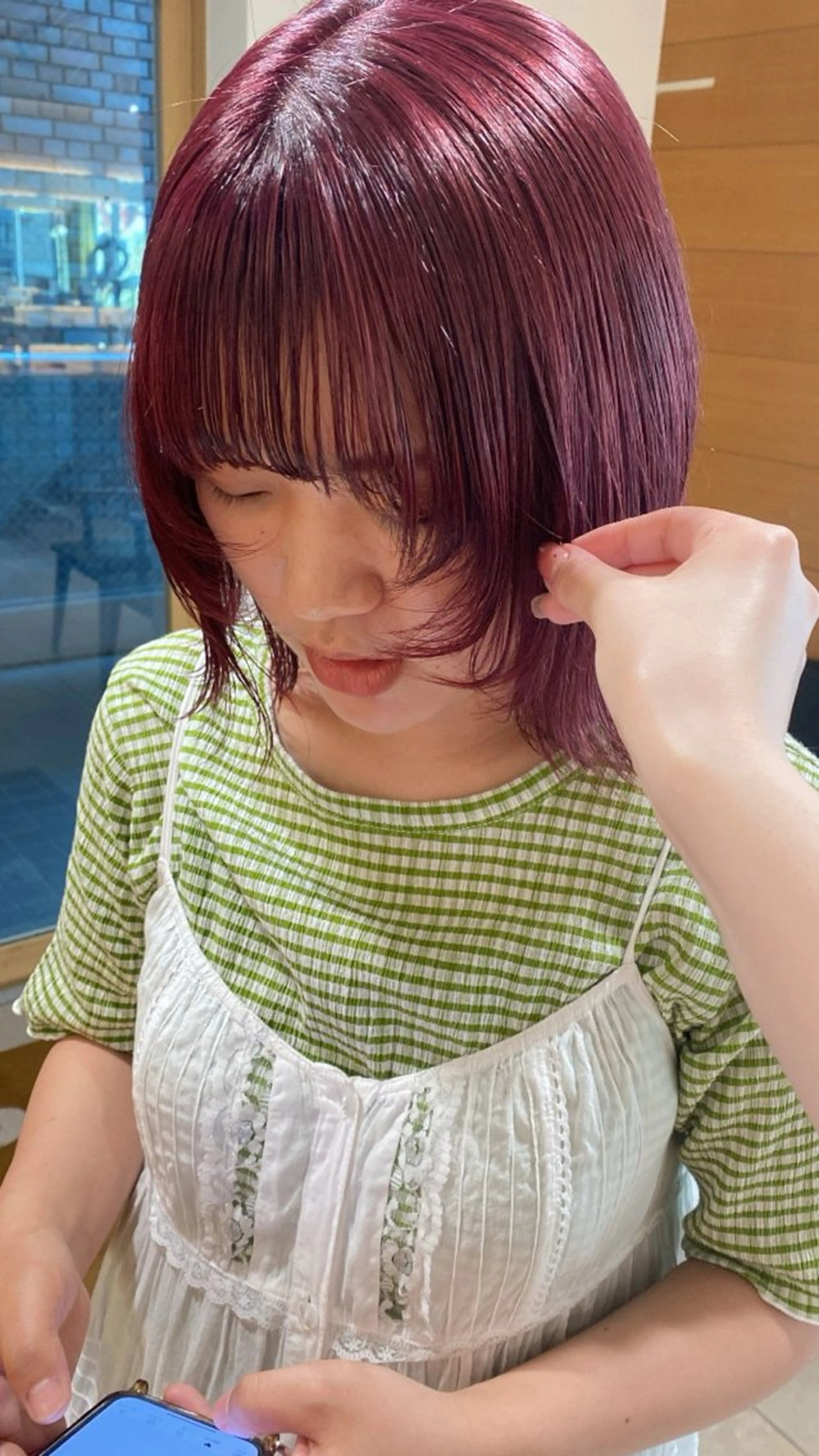 ミディアム カラー ブリーチ ヘアカラー 谷川 あかりのヘアスタイル