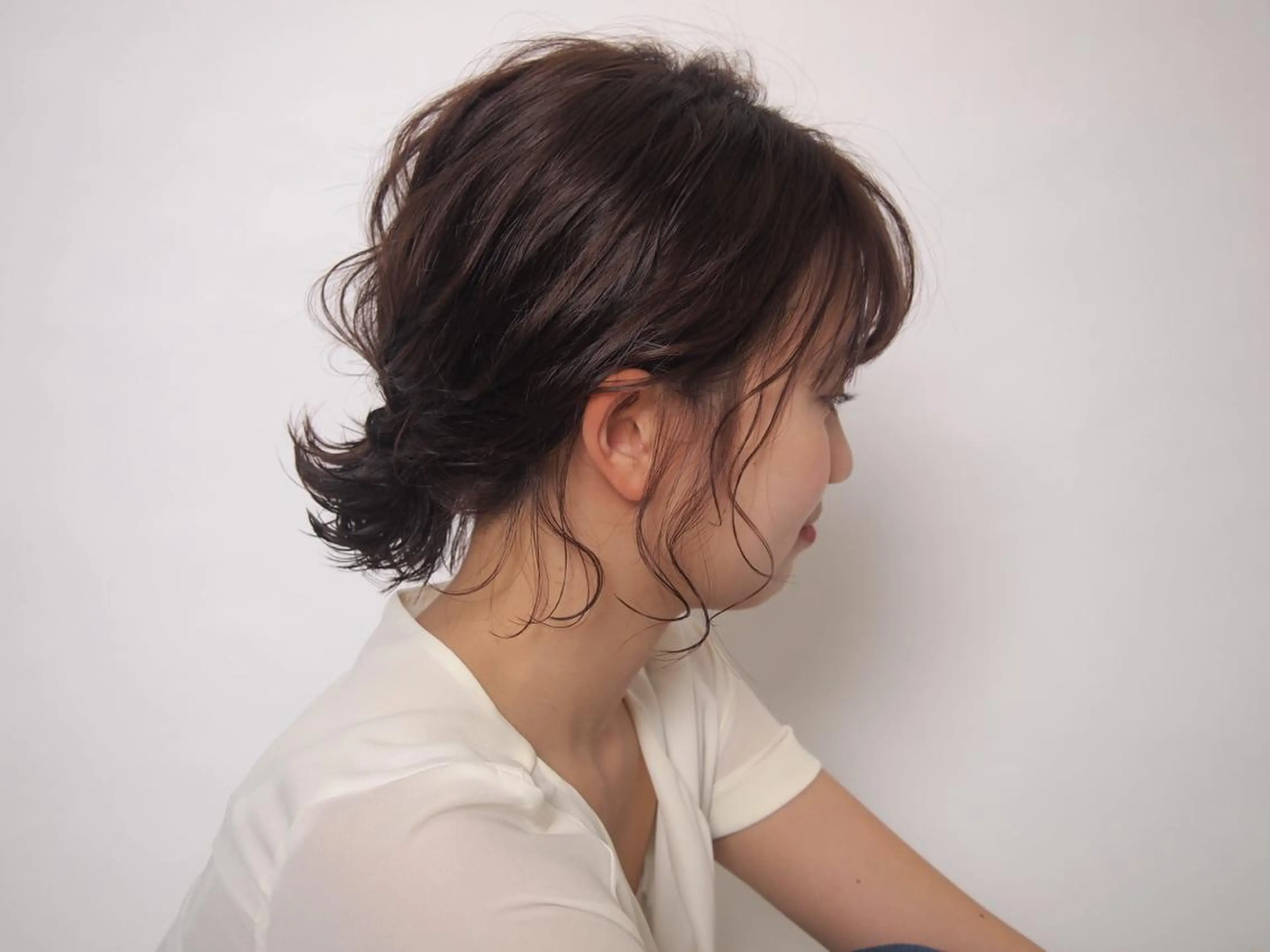 ショート カラー ヘアアレンジ 簡単アレンジ 榎園 由美のヘアスタイル