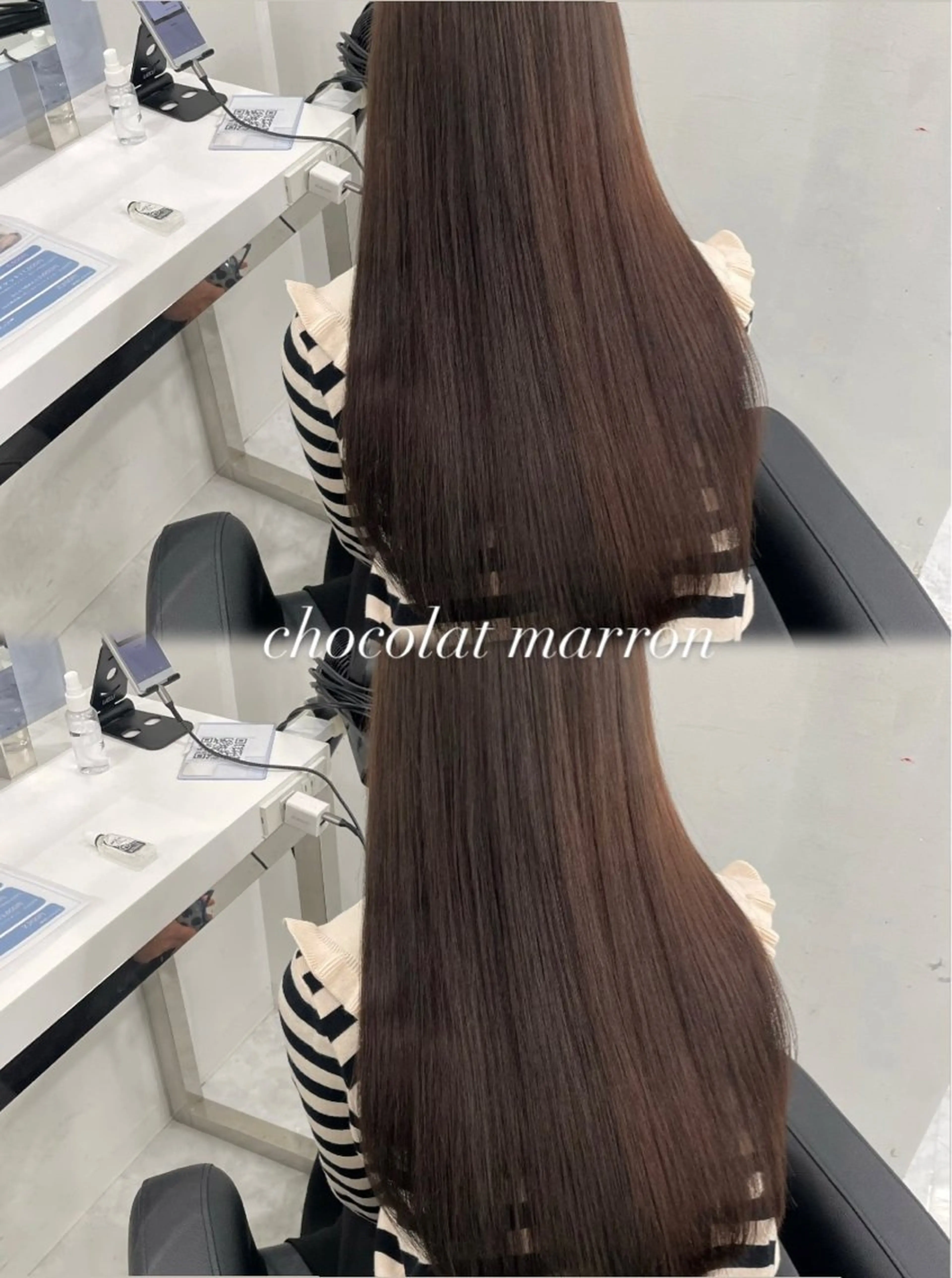 セミロング カラー ヘアアレンジ Ella所属・nana【艶髪】/ レイヤー/縮毛矯正のヘアスタイル