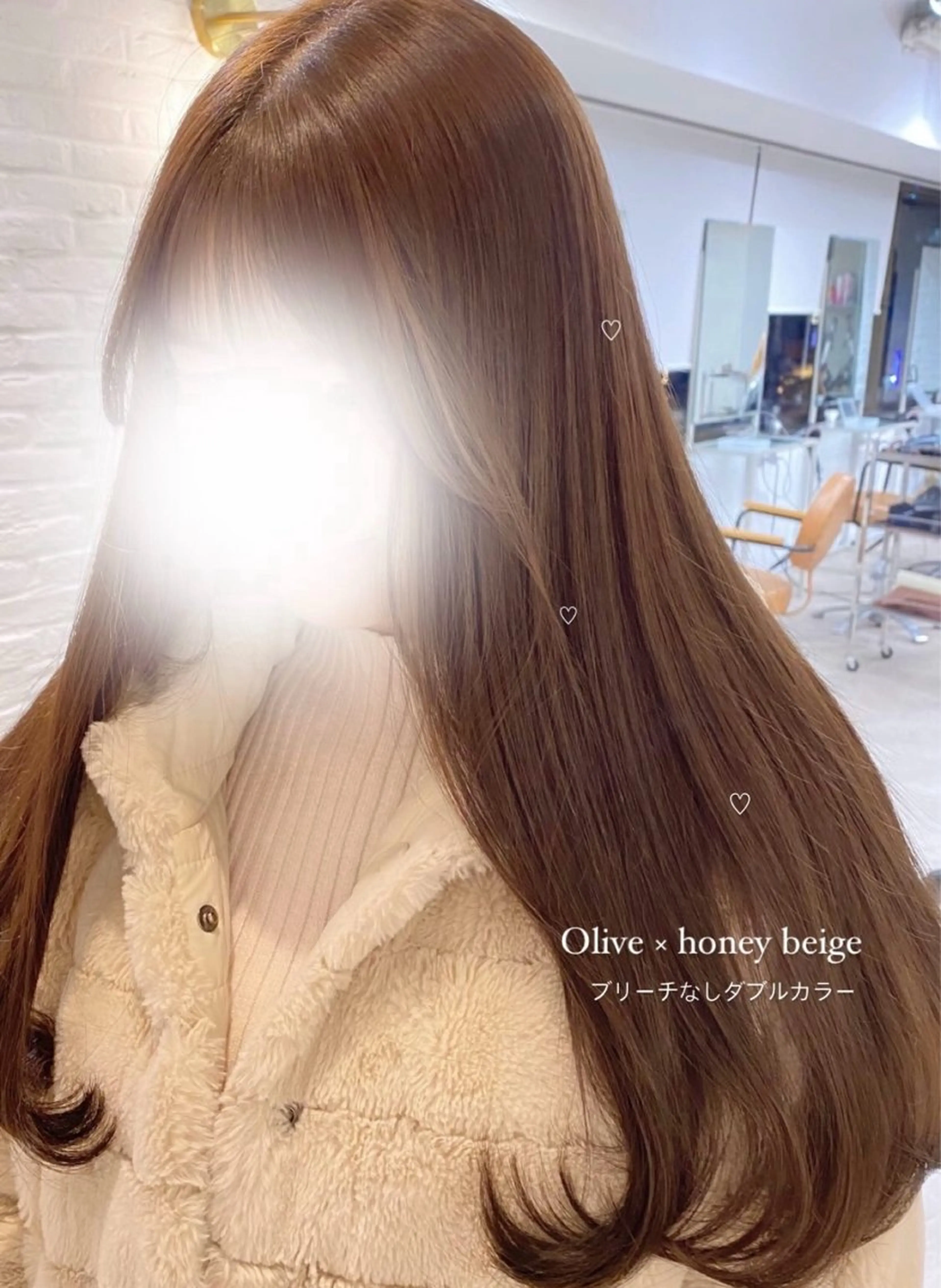 ロング カラー ブリーチ ダブルカラー ブリーチなしカラー ちえみ/ ボブ・ショート募集中のヘアスタイル