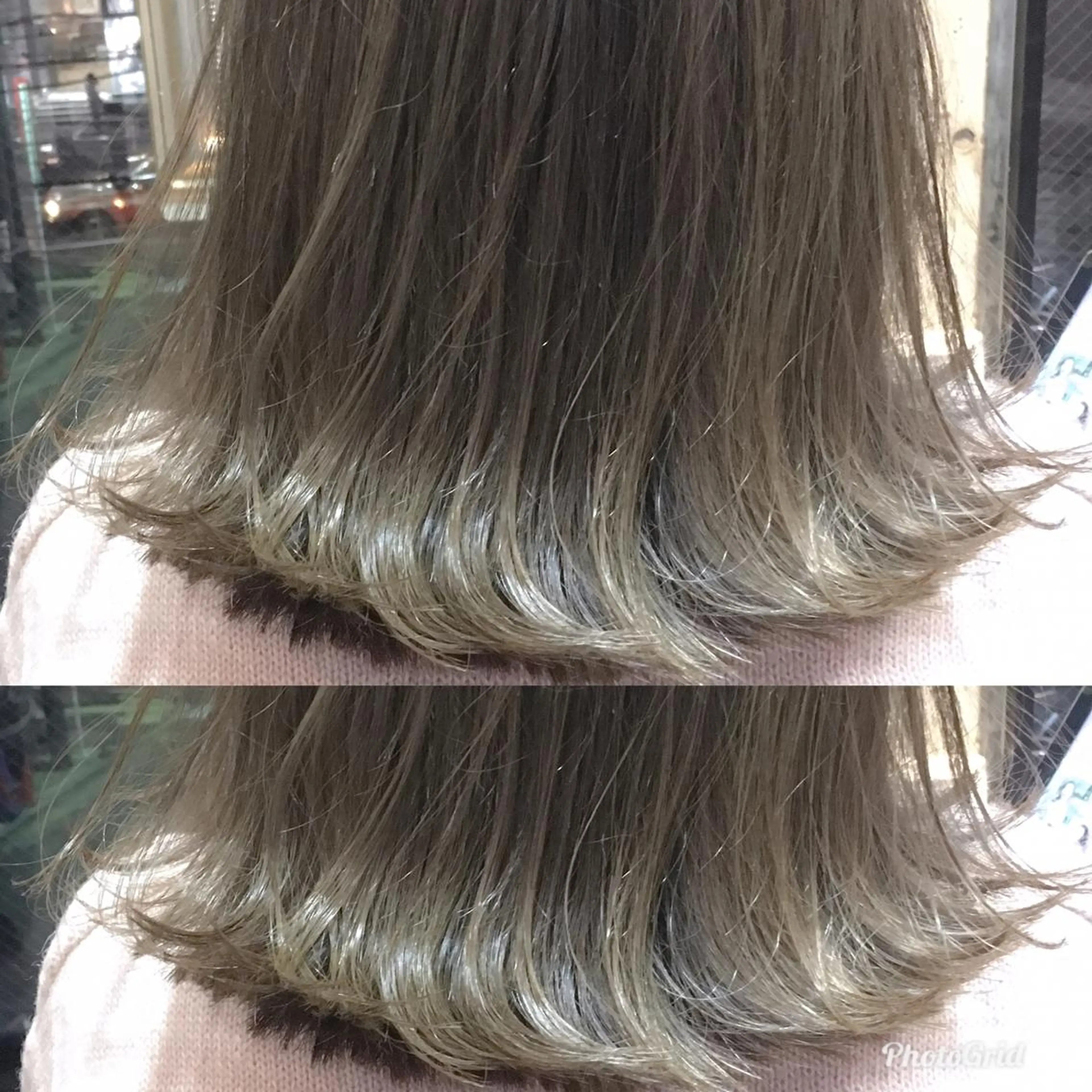 ミディアム カラー グラデーションカラー グレージュ ミルクティーグレージュ 北條 優輝のヘアスタイル