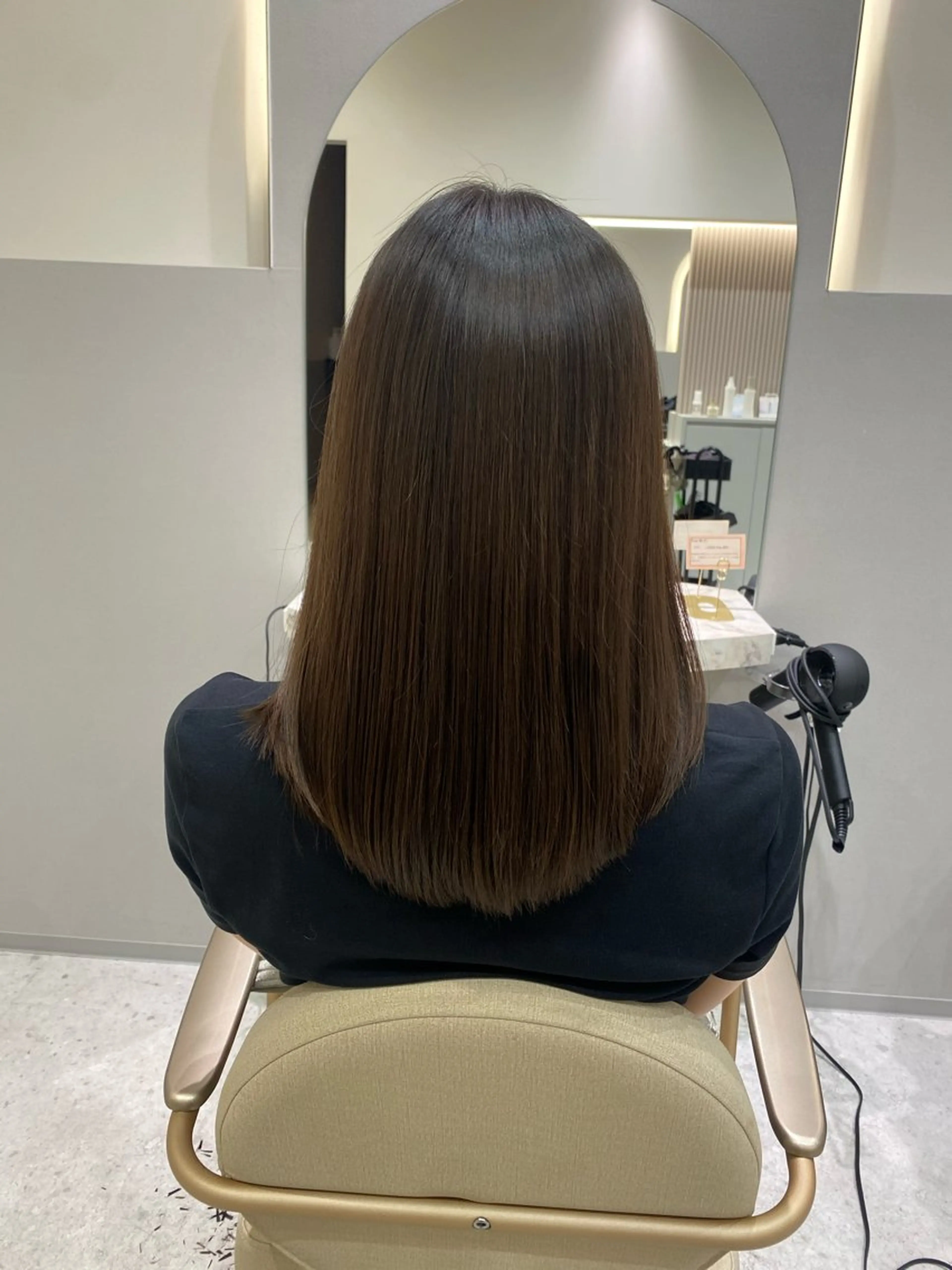 ミディアム 縮毛矯正 銀座/個室sh台 クラチ🌿のヘアスタイル