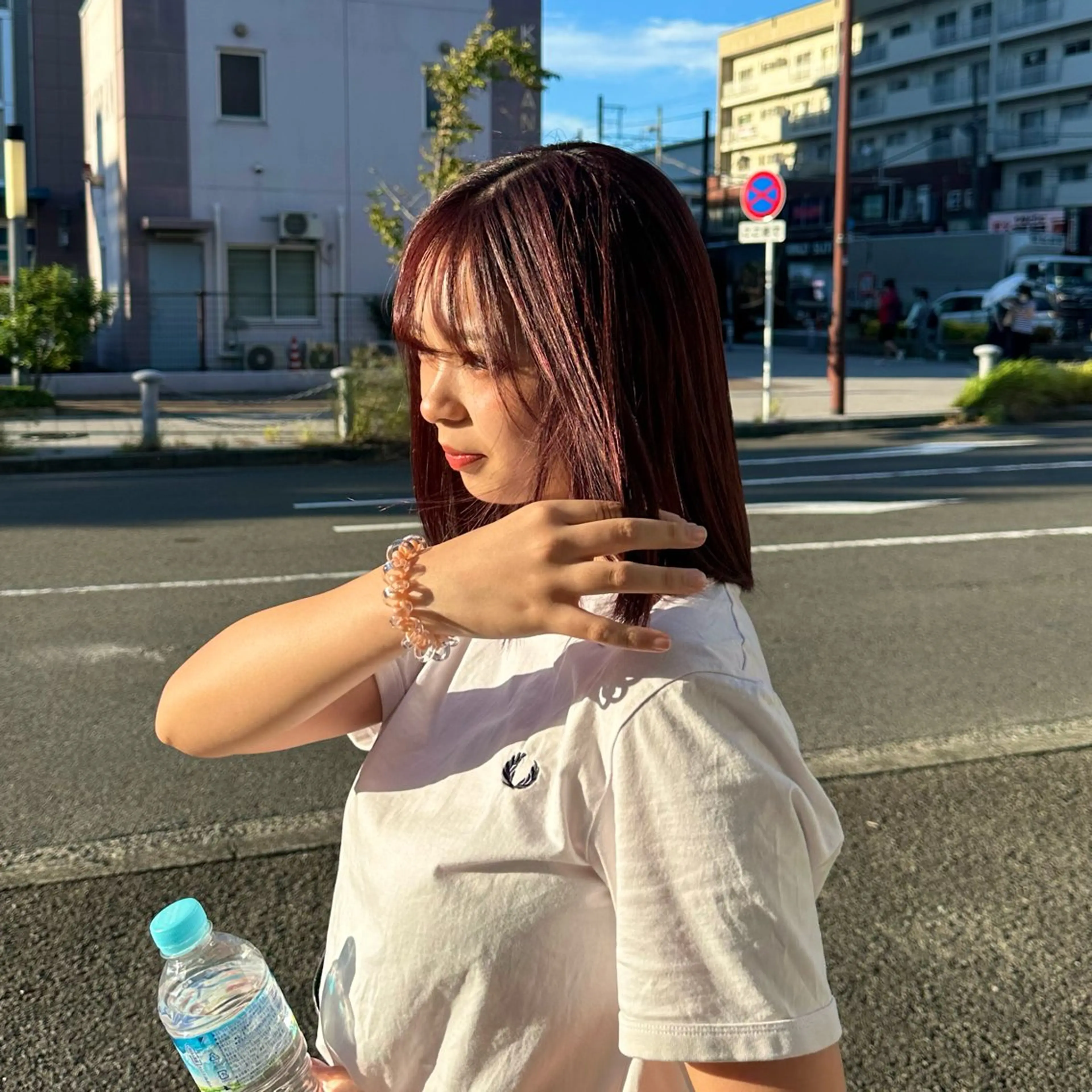 ミディアム カラー ブリーチ ブリーチなしカラー ヘアカラー 𓍯暖色/韓国風 田中沙羅‎𓍯のヘアスタイル